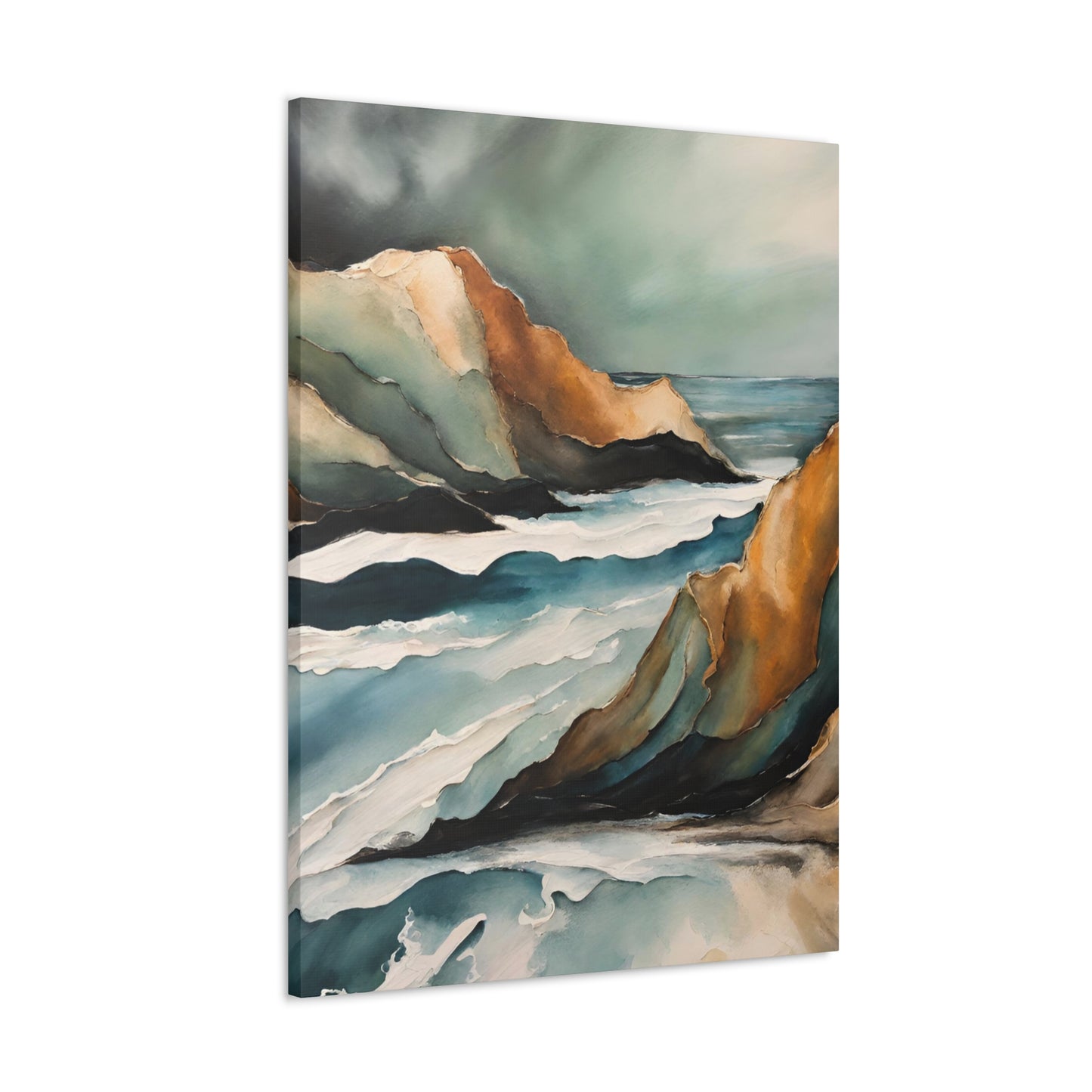 Between the Cliffs - Modern Abstract Art Print - Aesthetic Coastal Landscapes