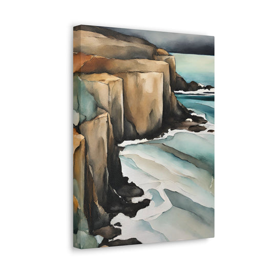 Dramatic Drop - Modern Abstract Art Print - Aesthetic Coastal Landscapes