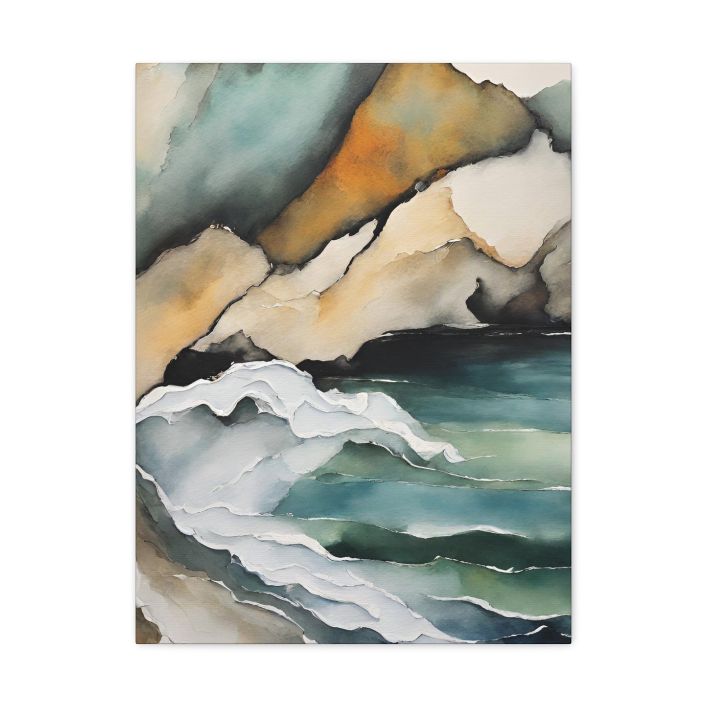 Striking Opposition - Modern Abstract Art Print - Aesthetic Coastal Landscapes