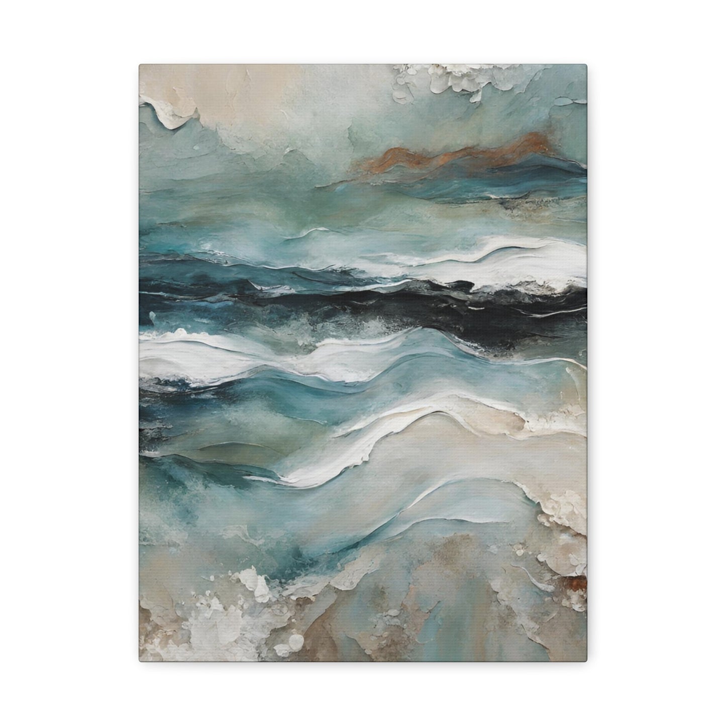 Stormy Afternoon - Modern Abstract Art Print - Aesthetic Coastal Landscapes