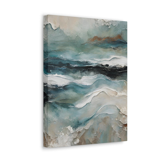 Stormy Afternoon - Modern Abstract Art Print - Aesthetic Coastal Landscapes