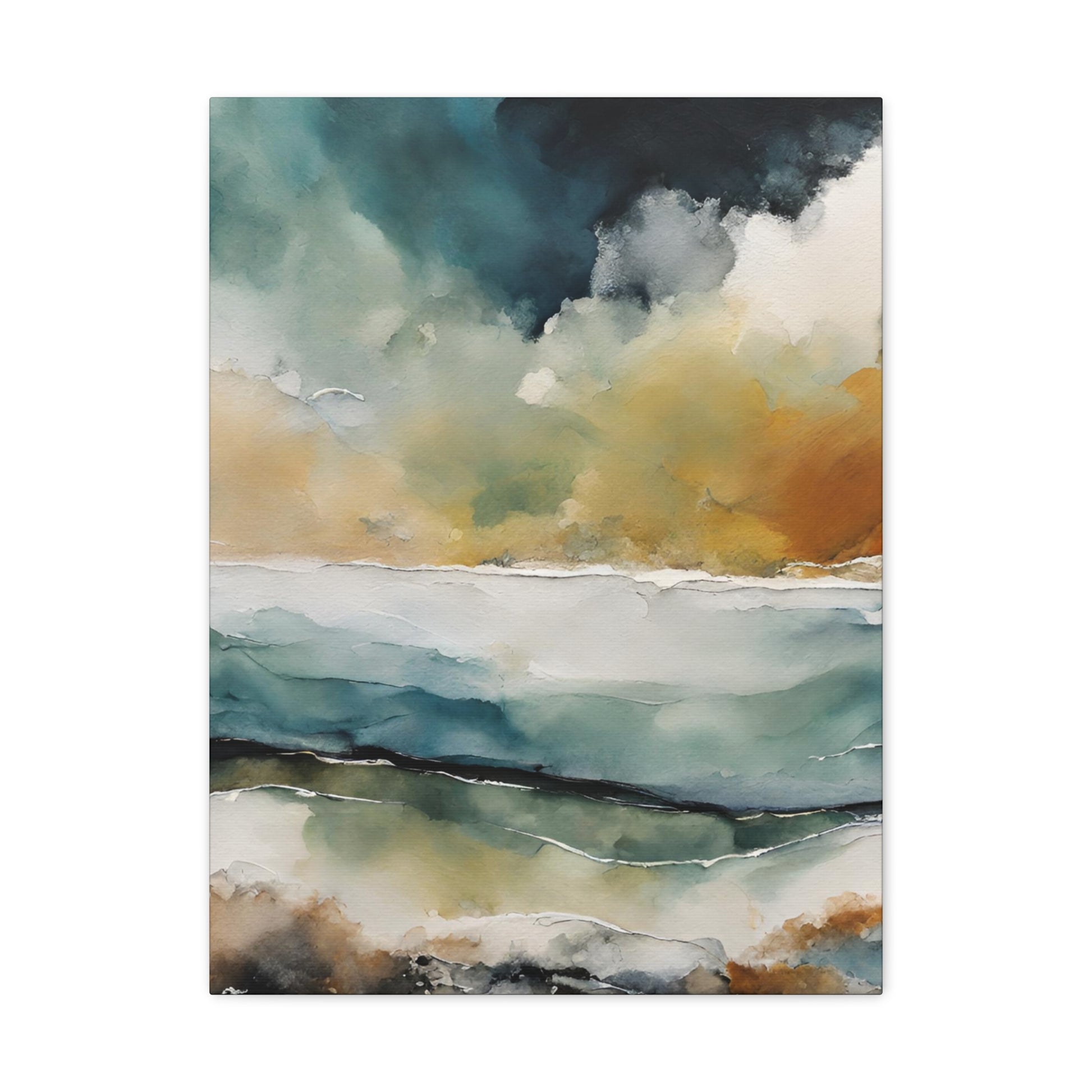 Choppy Horizons - Modern Abstract Art Print - Aesthetic Coastal Landscapes