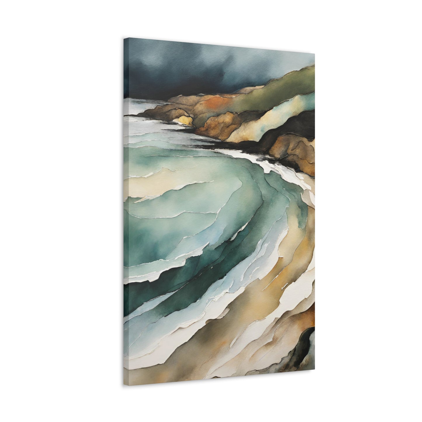 Sea View - Modern Abstract Art Print - Aesthetic Coastal Landscapes