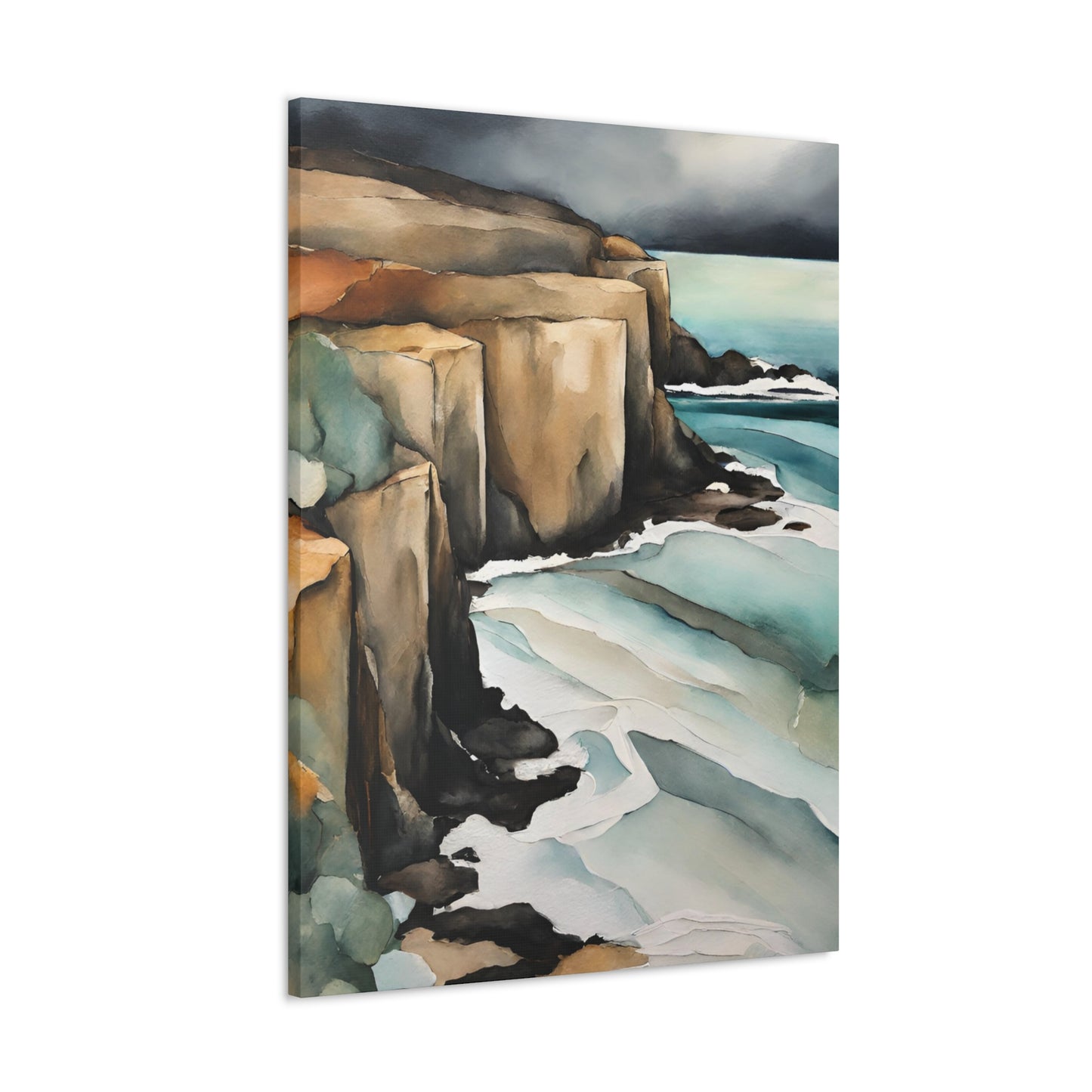 Dramatic Drop - Modern Abstract Art Print - Aesthetic Coastal Landscapes