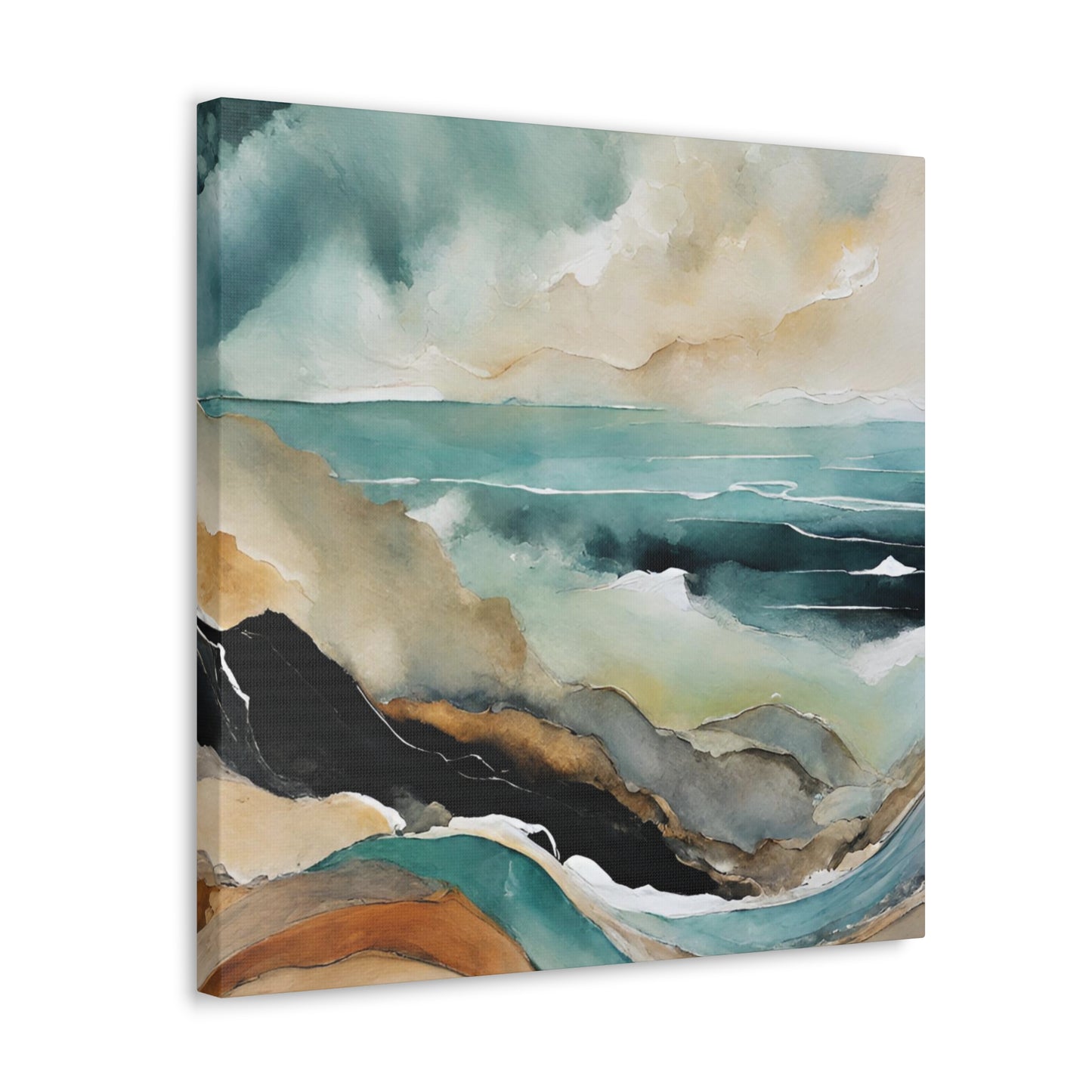 Salty Waves - Modern Abstract Art Print - Aesthetic Coastal Landscapes