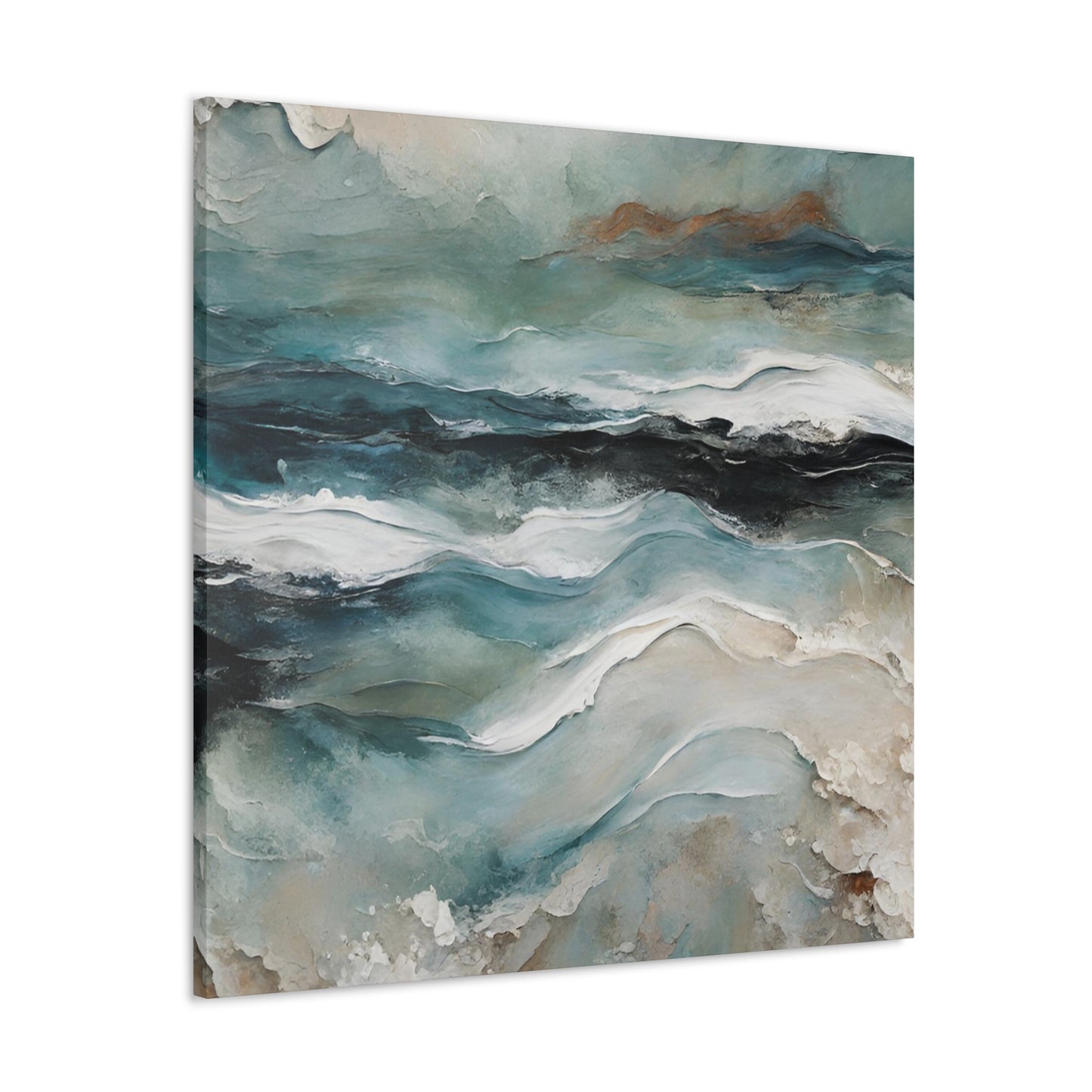 Stormy Afternoon - Modern Abstract Art Print - Aesthetic Coastal Landscapes