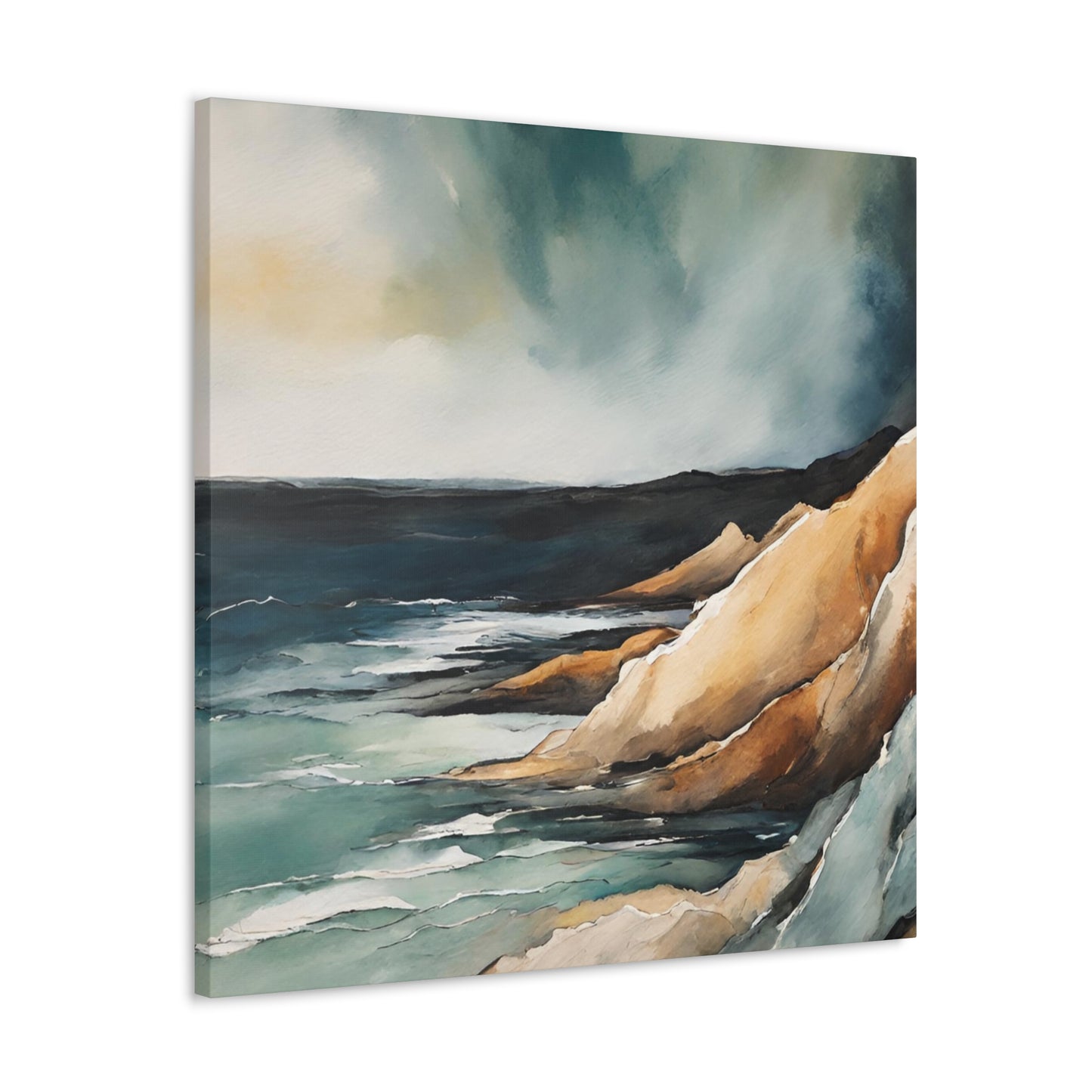 On the Edge - Modern Abstract Art Print - Aesthetic Coastal Landscapes