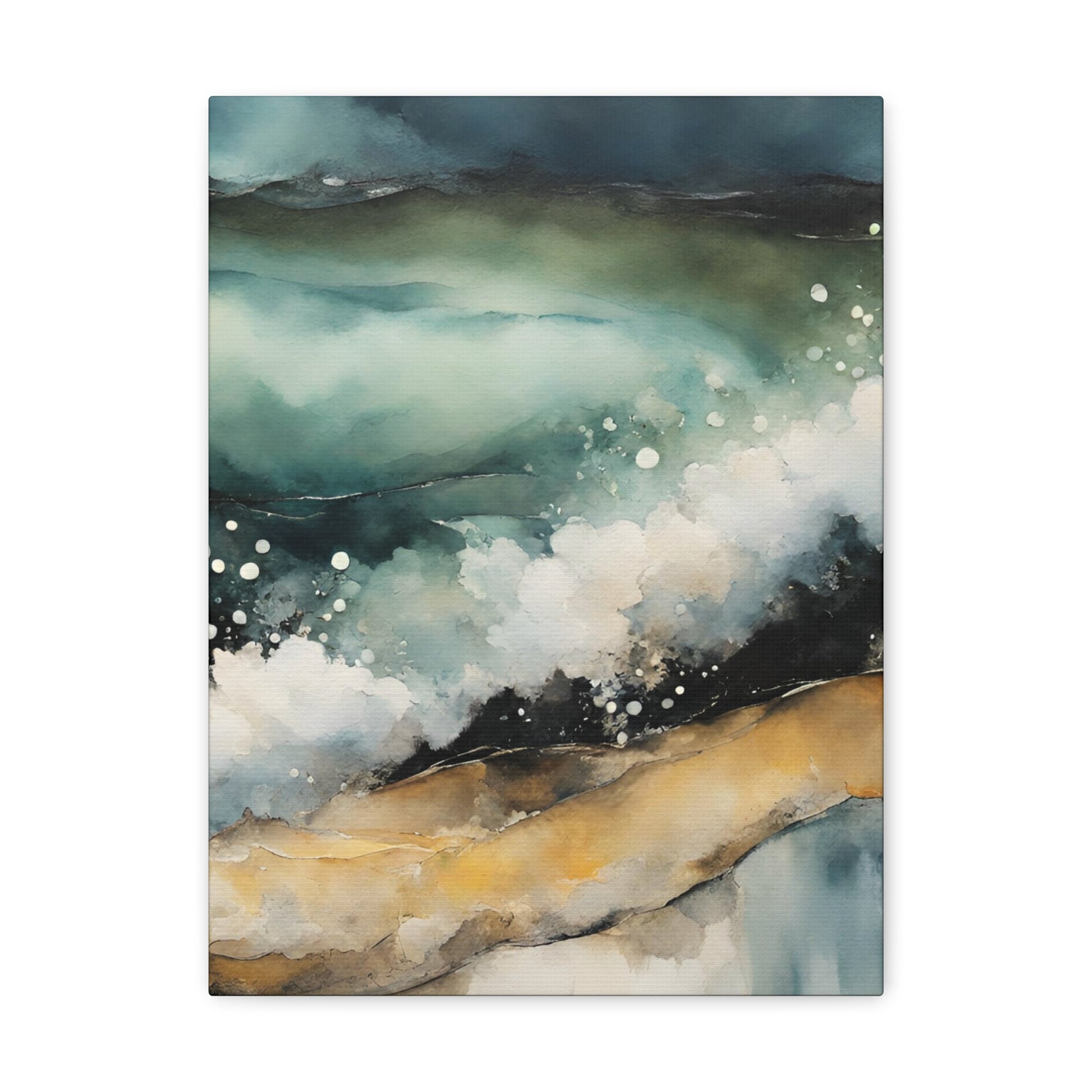 Sandy Waves - Modern Abstract Art Print - Aesthetic Coastal Landscapes