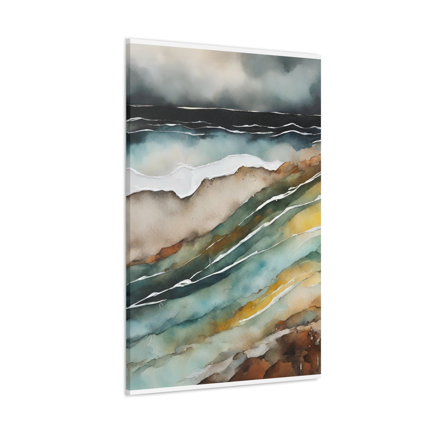 Layers Beneath- Modern Abstract Art Print - Aesthetic Coastal Landscapes