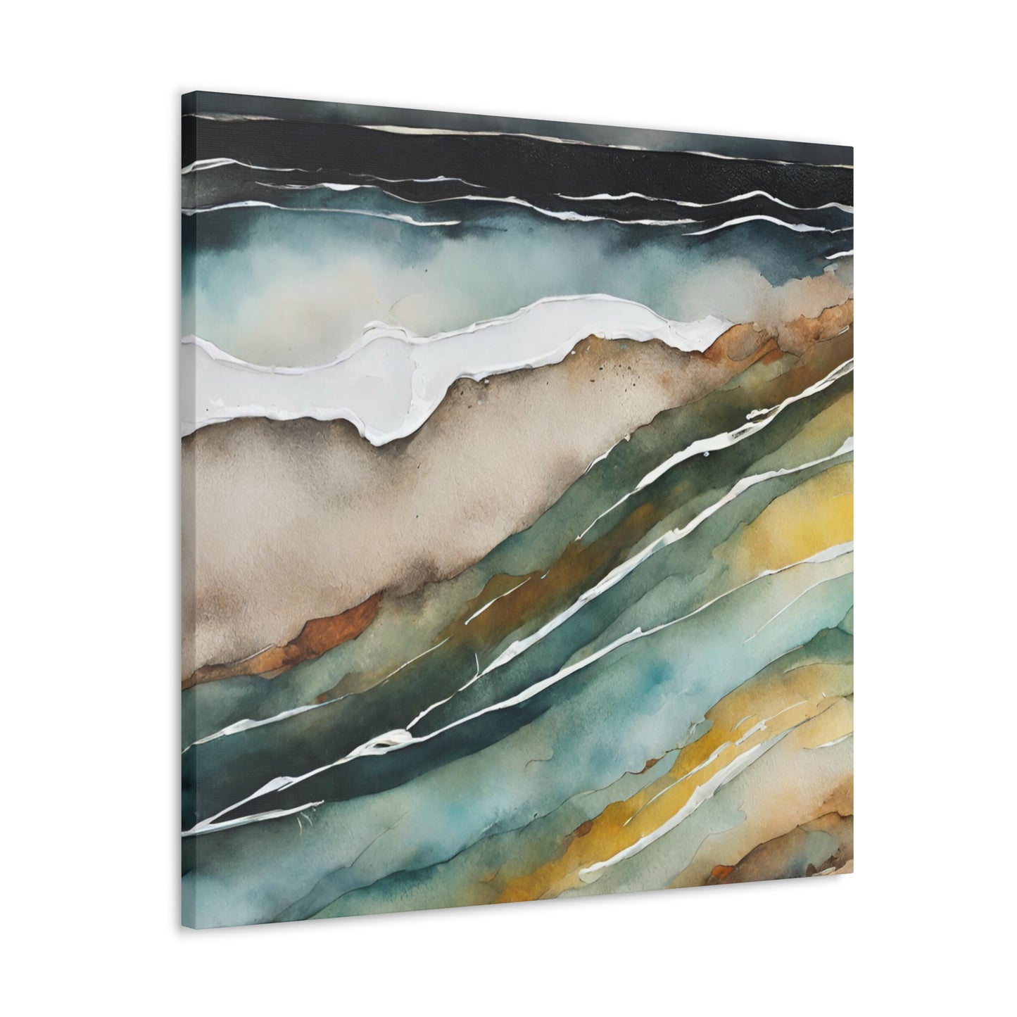 Layers Beneath- Modern Abstract Art Print - Aesthetic Coastal Landscapes