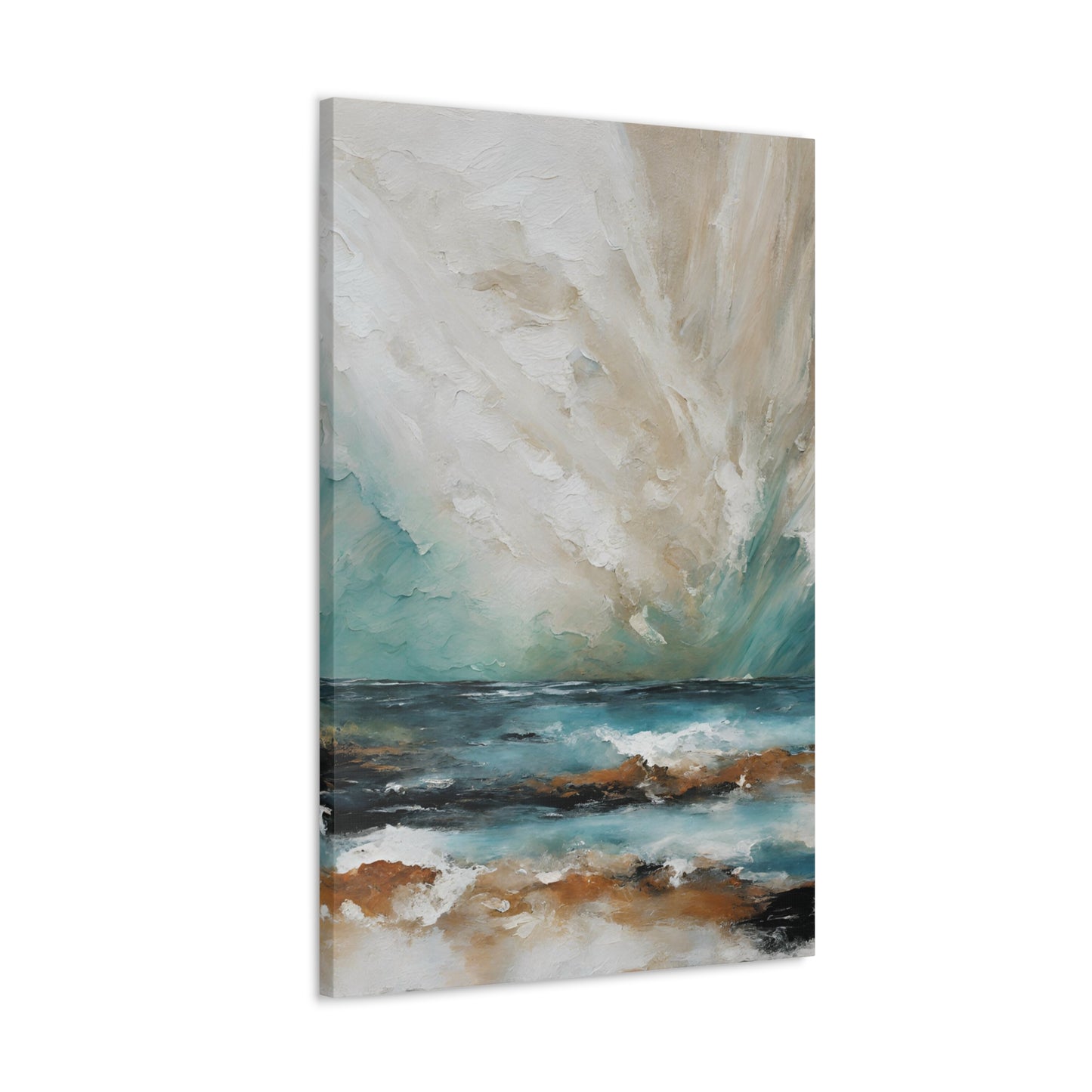 Clear Skies Ahead- Modern Abstract Art Print - Aesthetic Coastal Landscapes