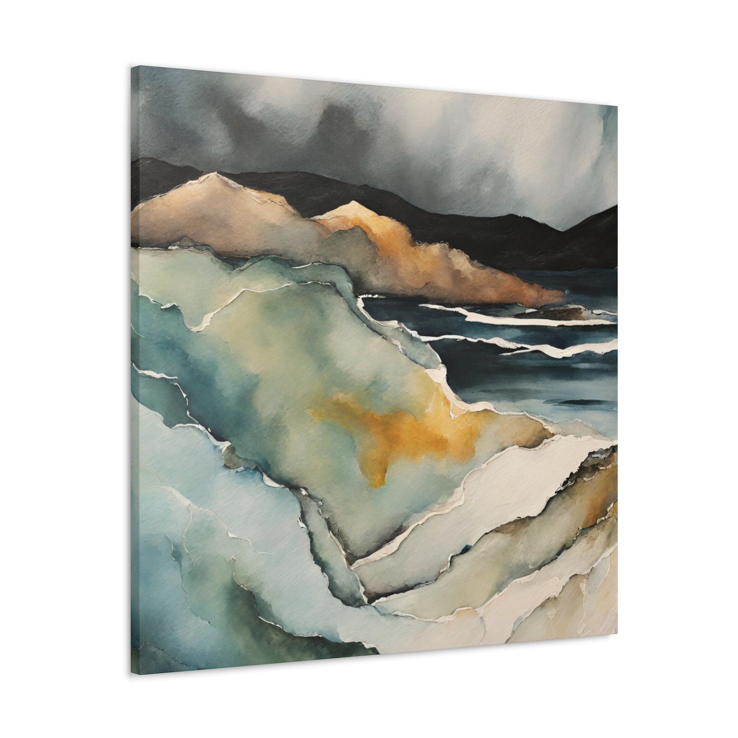 Turning Cliffs - Modern Abstract Art Print - Aesthetic Coastal Landscapes