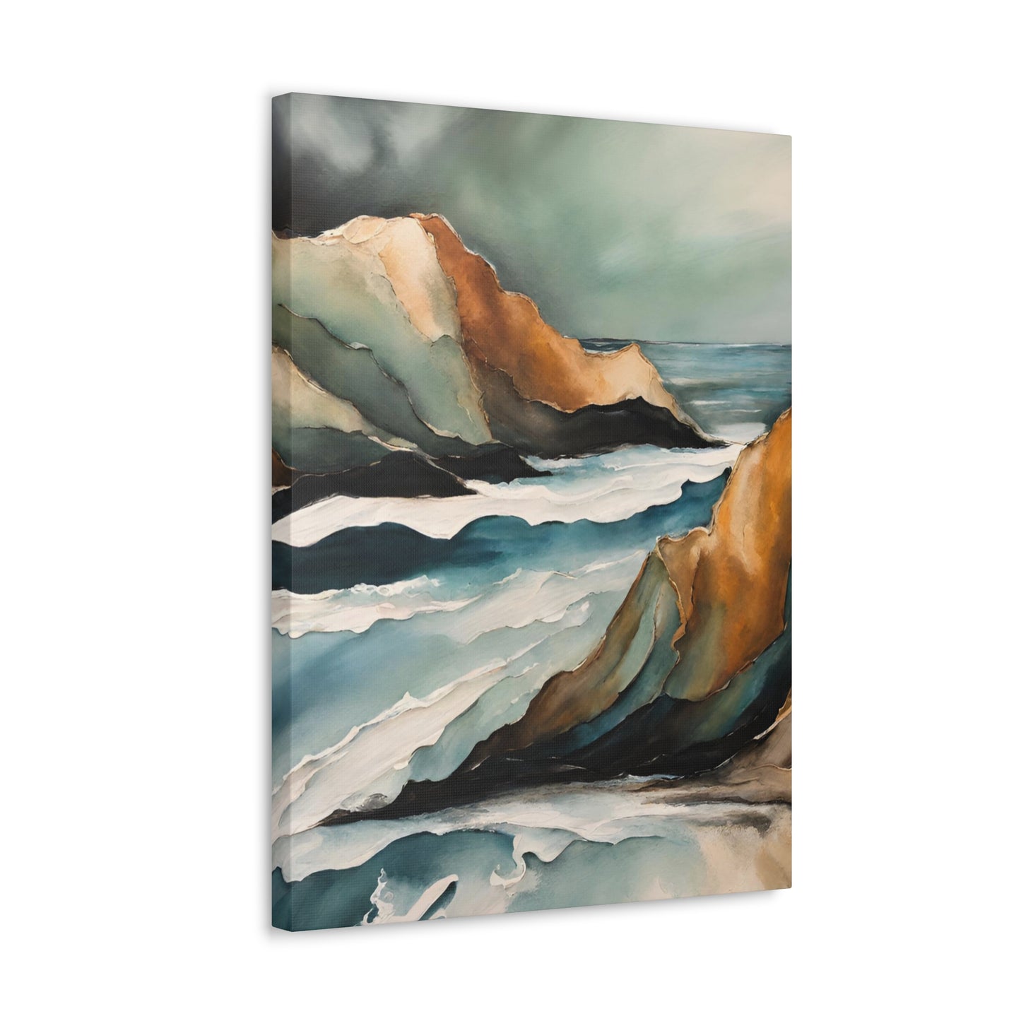 Between the Cliffs - Modern Abstract Art Print - Aesthetic Coastal Landscapes