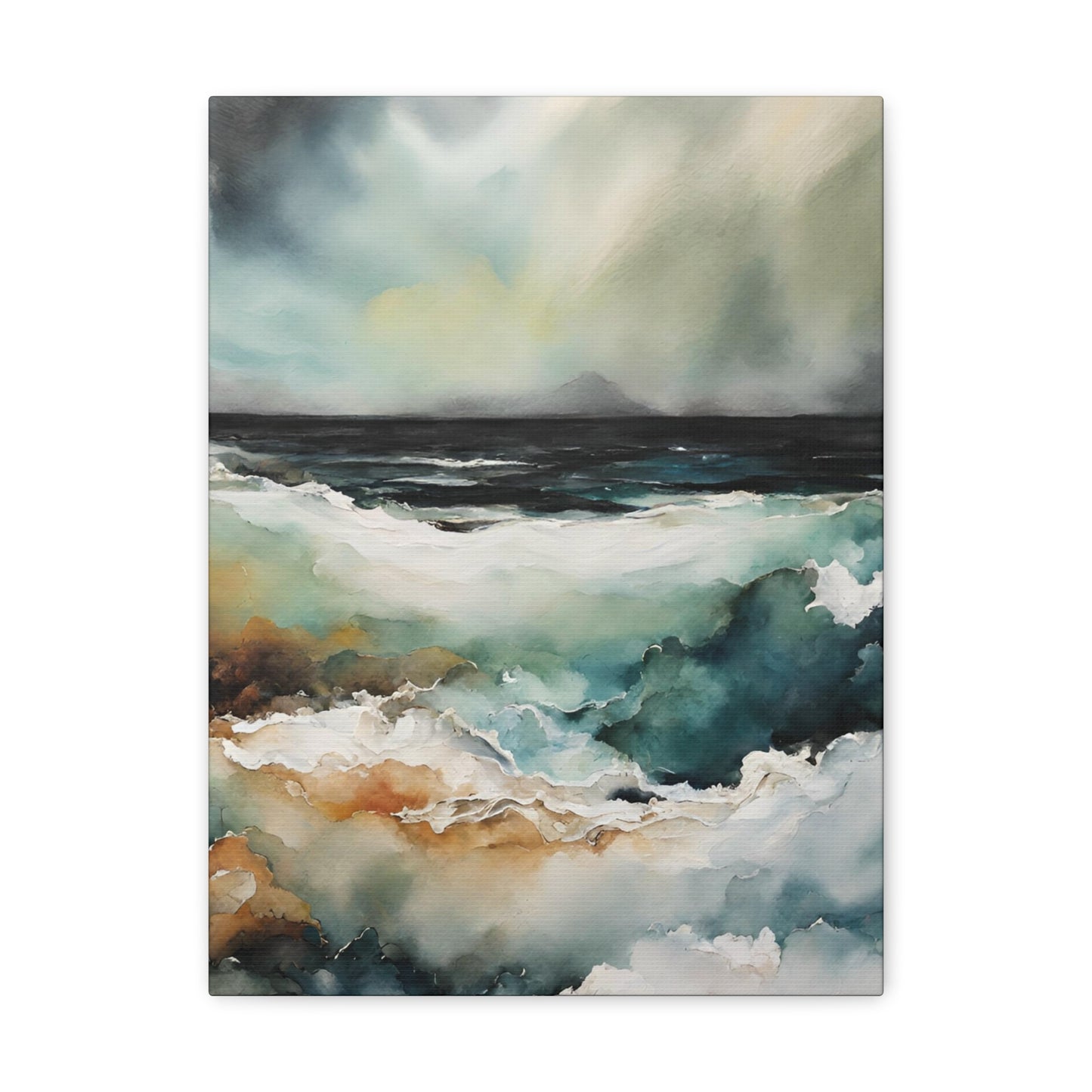 Secrets Beneath the Surface - Modern Abstract Art Print - Aesthetic Coastal Landscapes