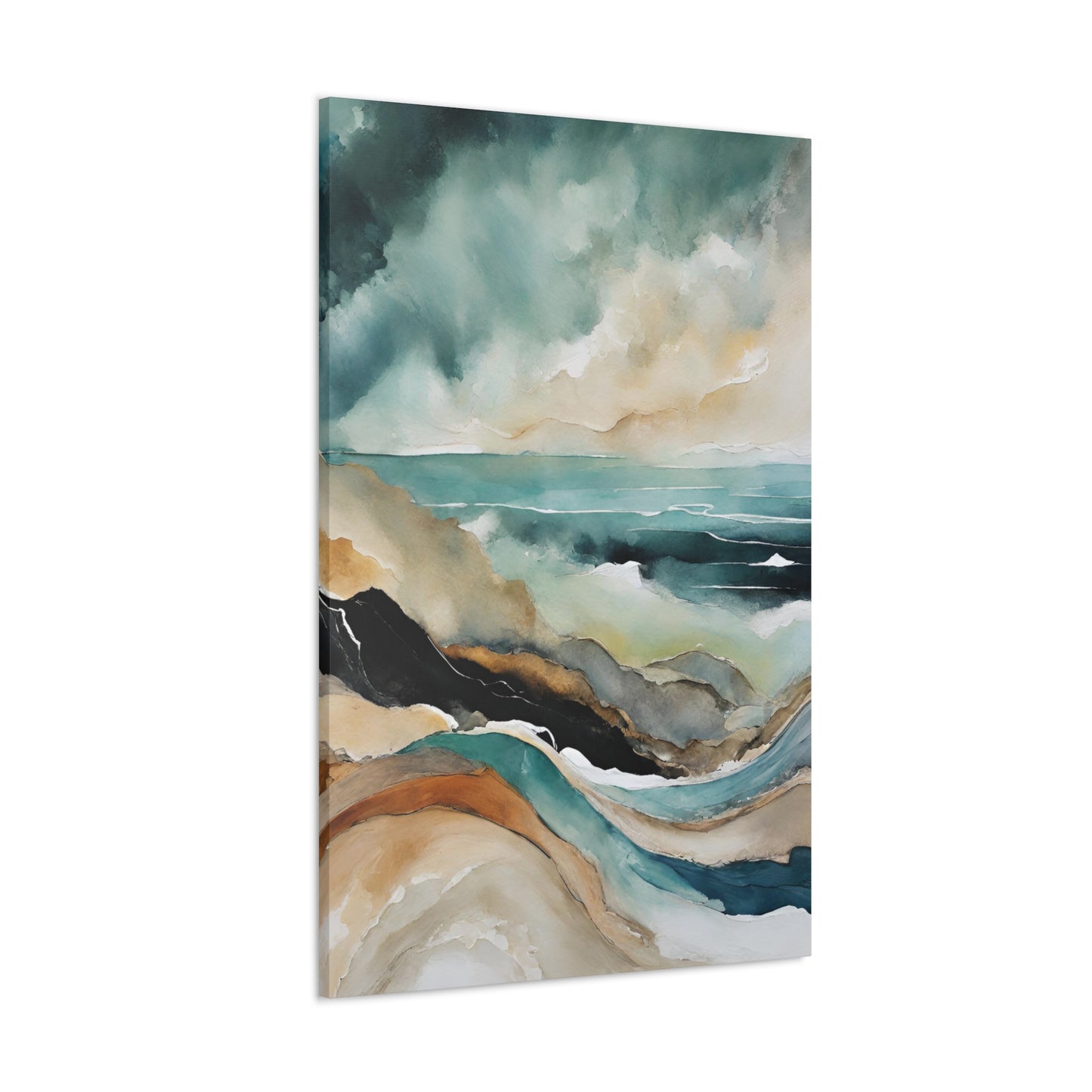 Salty Waves - Modern Abstract Art Print - Aesthetic Coastal Landscapes