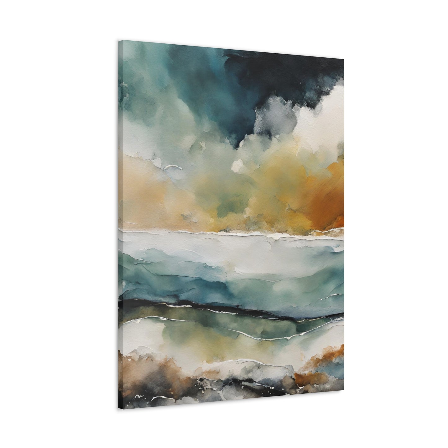 Choppy Horizons - Modern Abstract Art Print - Aesthetic Coastal Landscapes