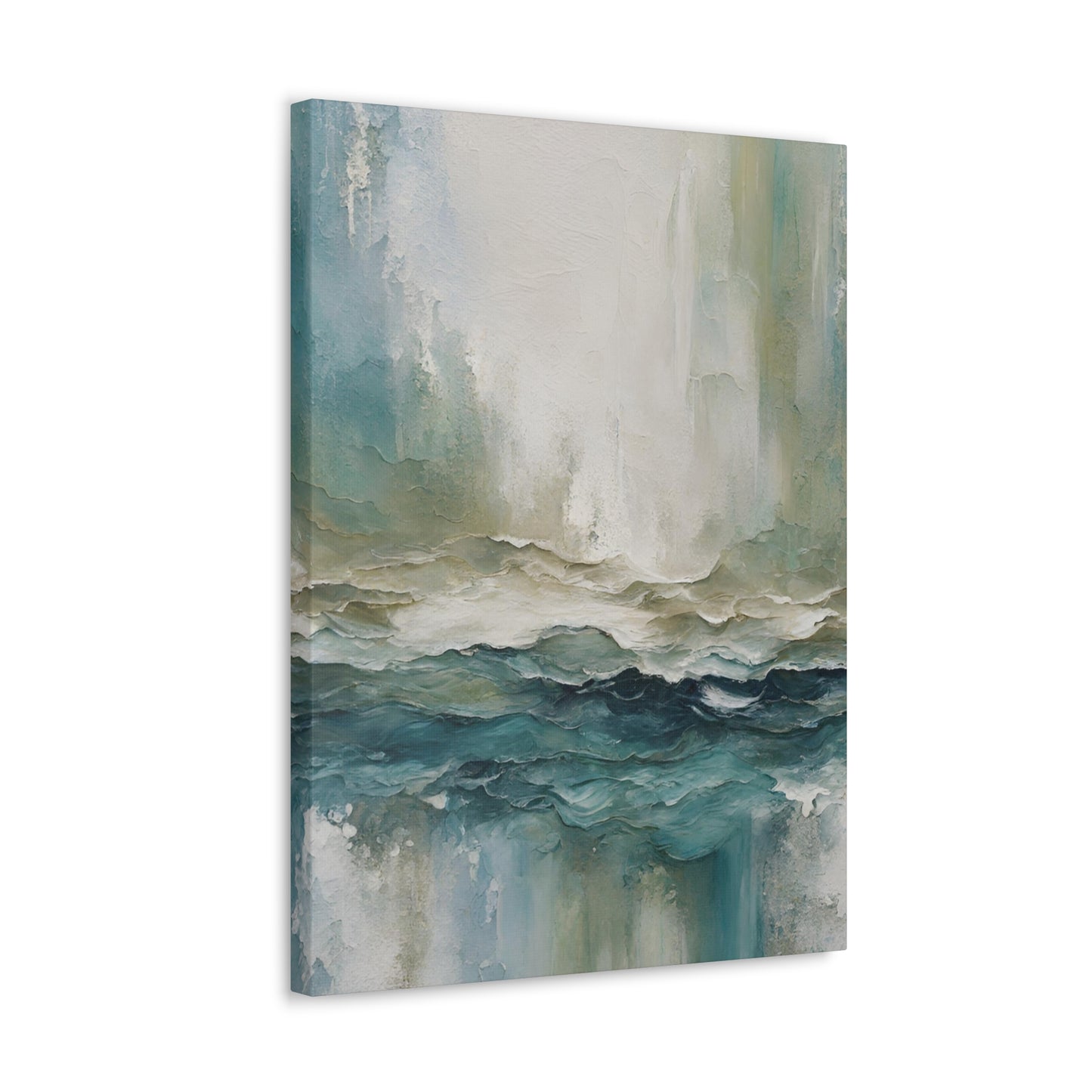 Sea Foam - Modern Abstract Art Print - Aesthetic Coastal Landscapes