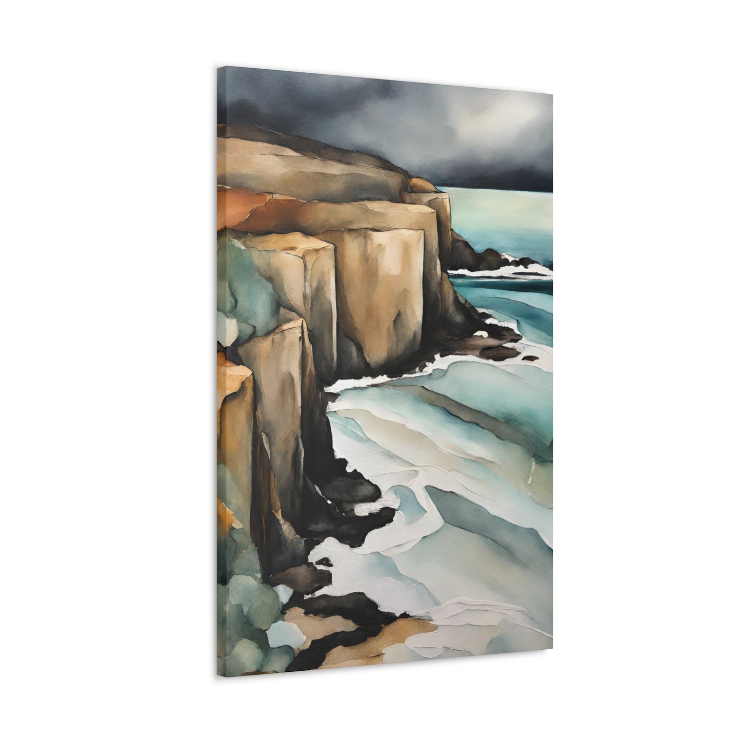 Dramatic Drop - Modern Abstract Art Print - Aesthetic Coastal Landscapes