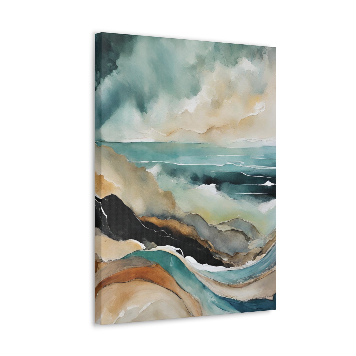 Salty Waves - Modern Abstract Art Print - Aesthetic Coastal Landscapes