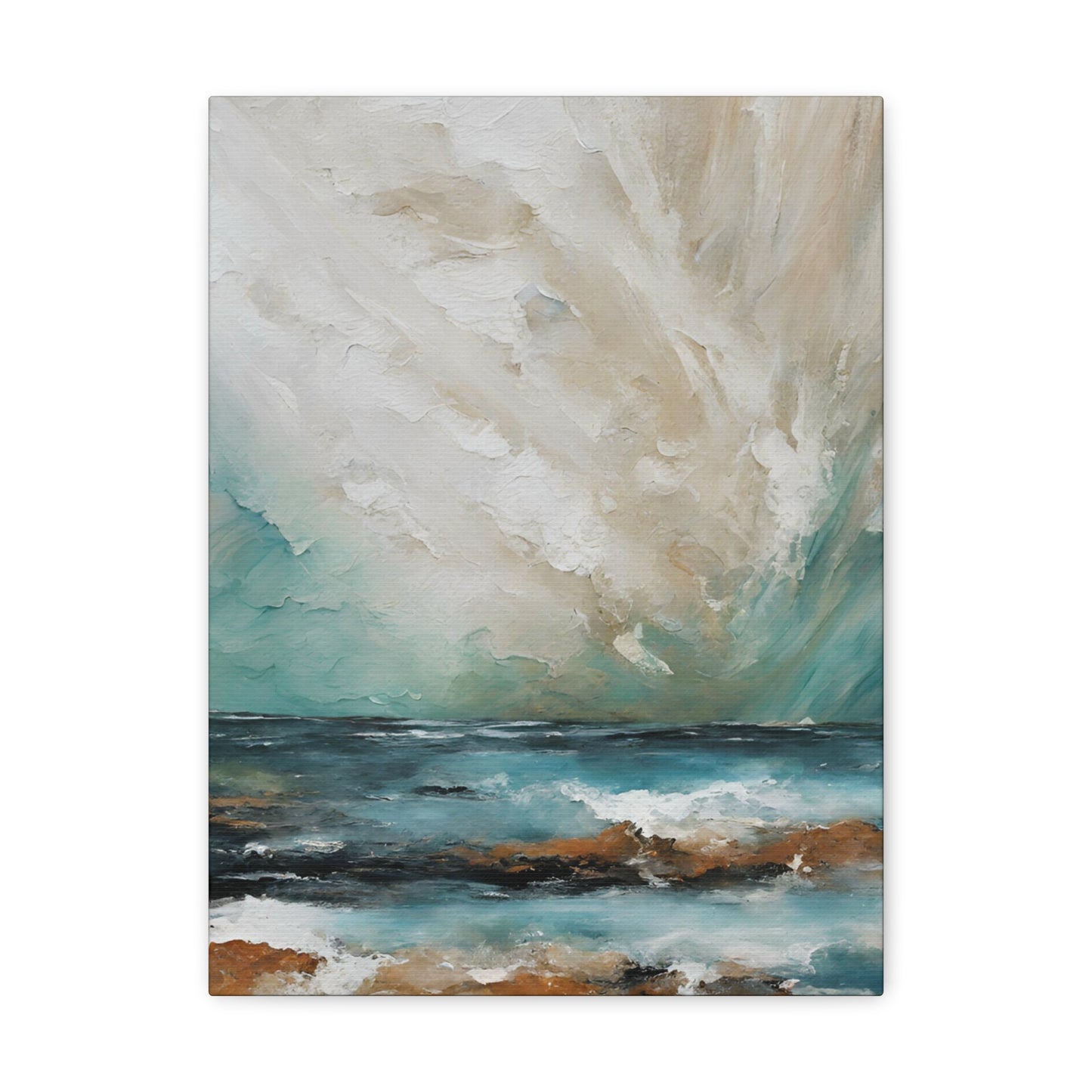 Clear Skies Ahead- Modern Abstract Art Print - Aesthetic Coastal Landscapes