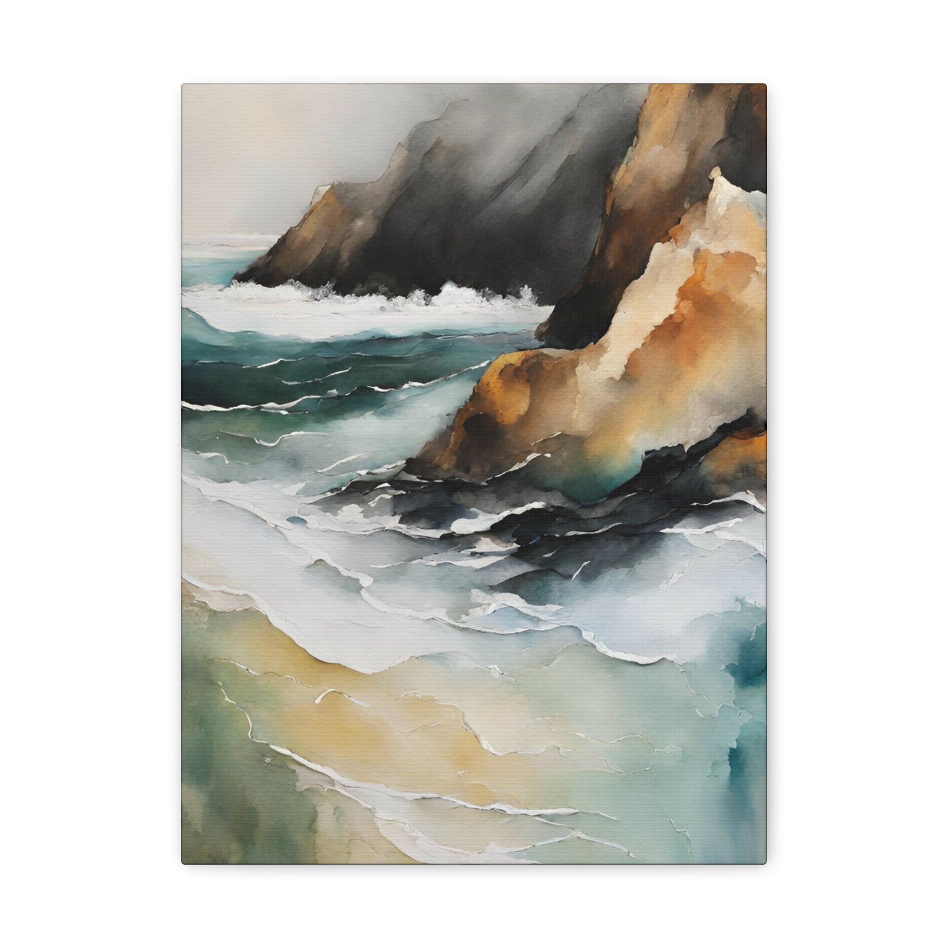 Coastal Cliffs - Modern Abstract Art Print - Aesthetic Coastal Landscapes