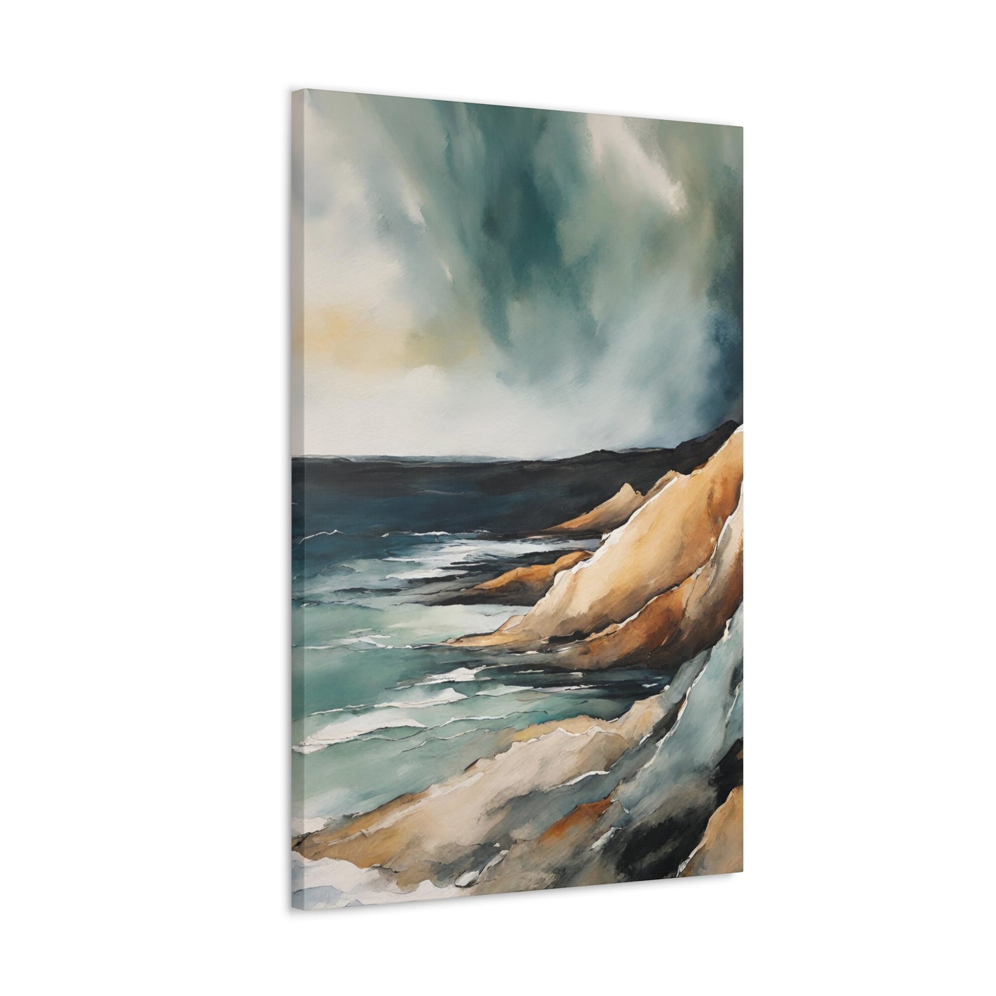 On the Edge - Modern Abstract Art Print - Aesthetic Coastal Landscapes