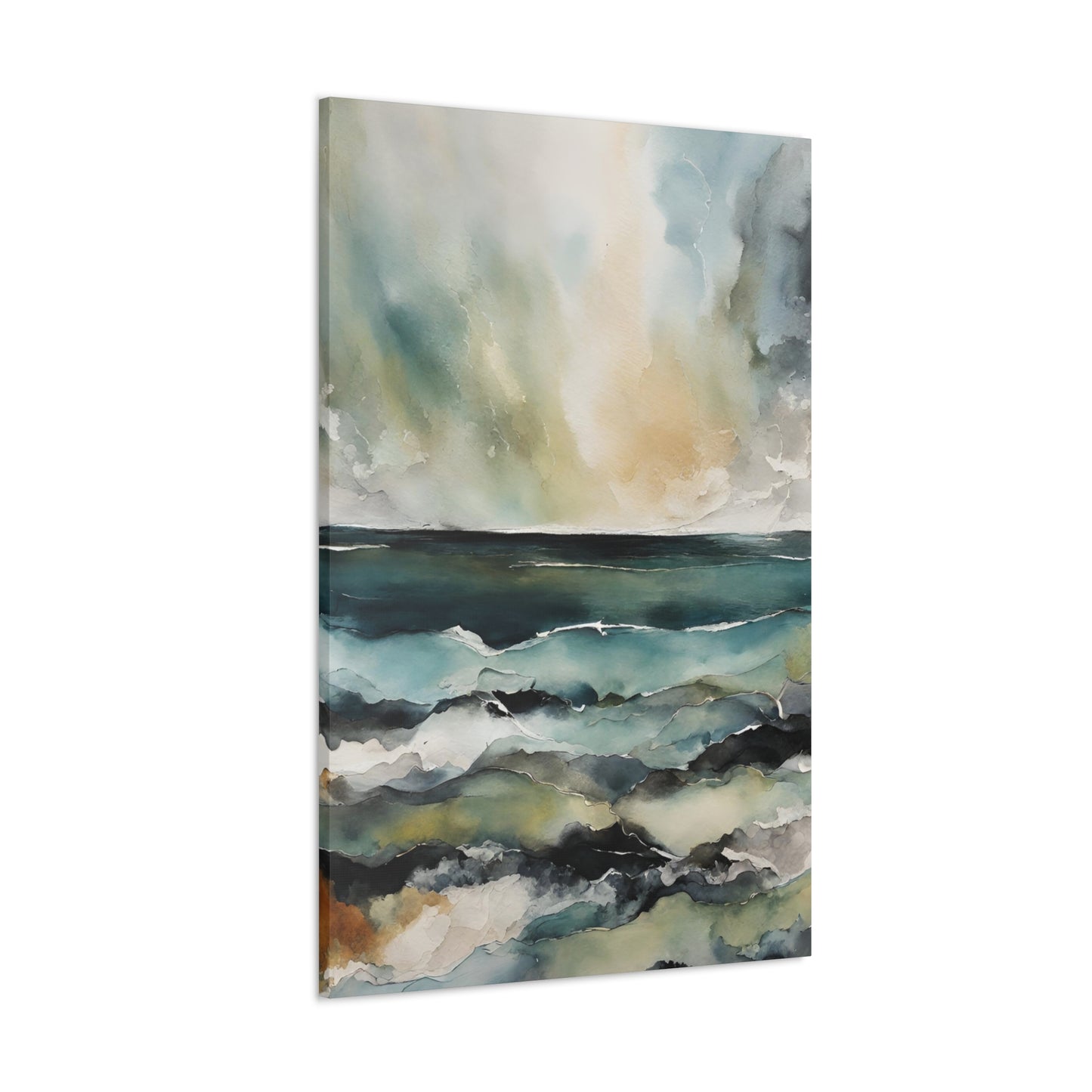 Morning Light on the Sea - Modern Abstract Art Print - Aesthetic Coastal Landscapes