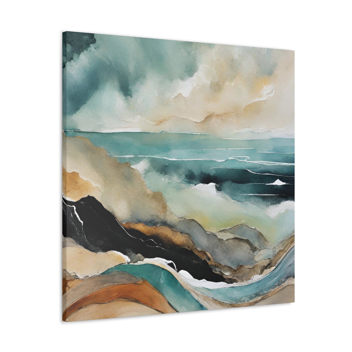 Salty Waves - Modern Abstract Art Print - Aesthetic Coastal Landscapes