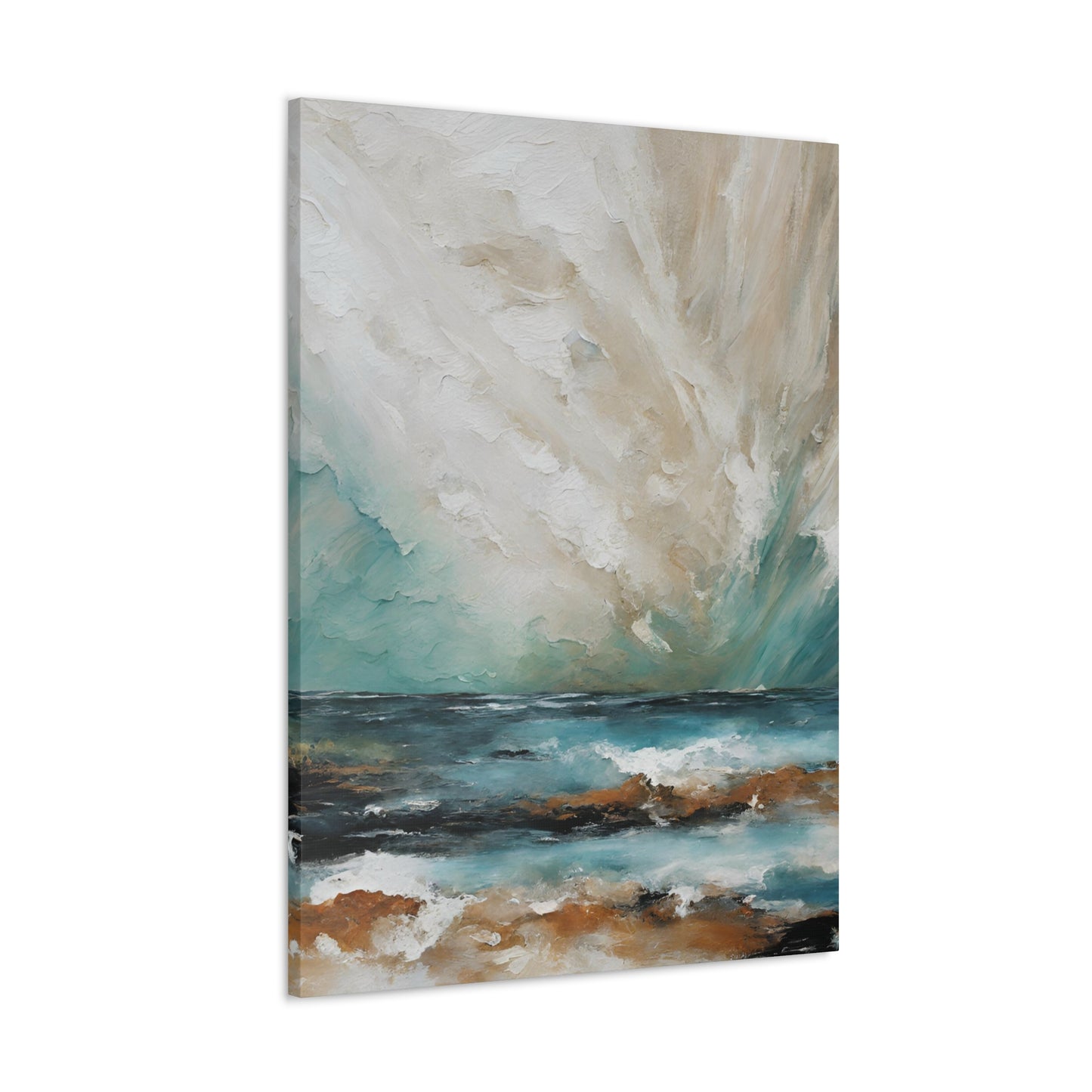 Clear Skies Ahead- Modern Abstract Art Print - Aesthetic Coastal Landscapes