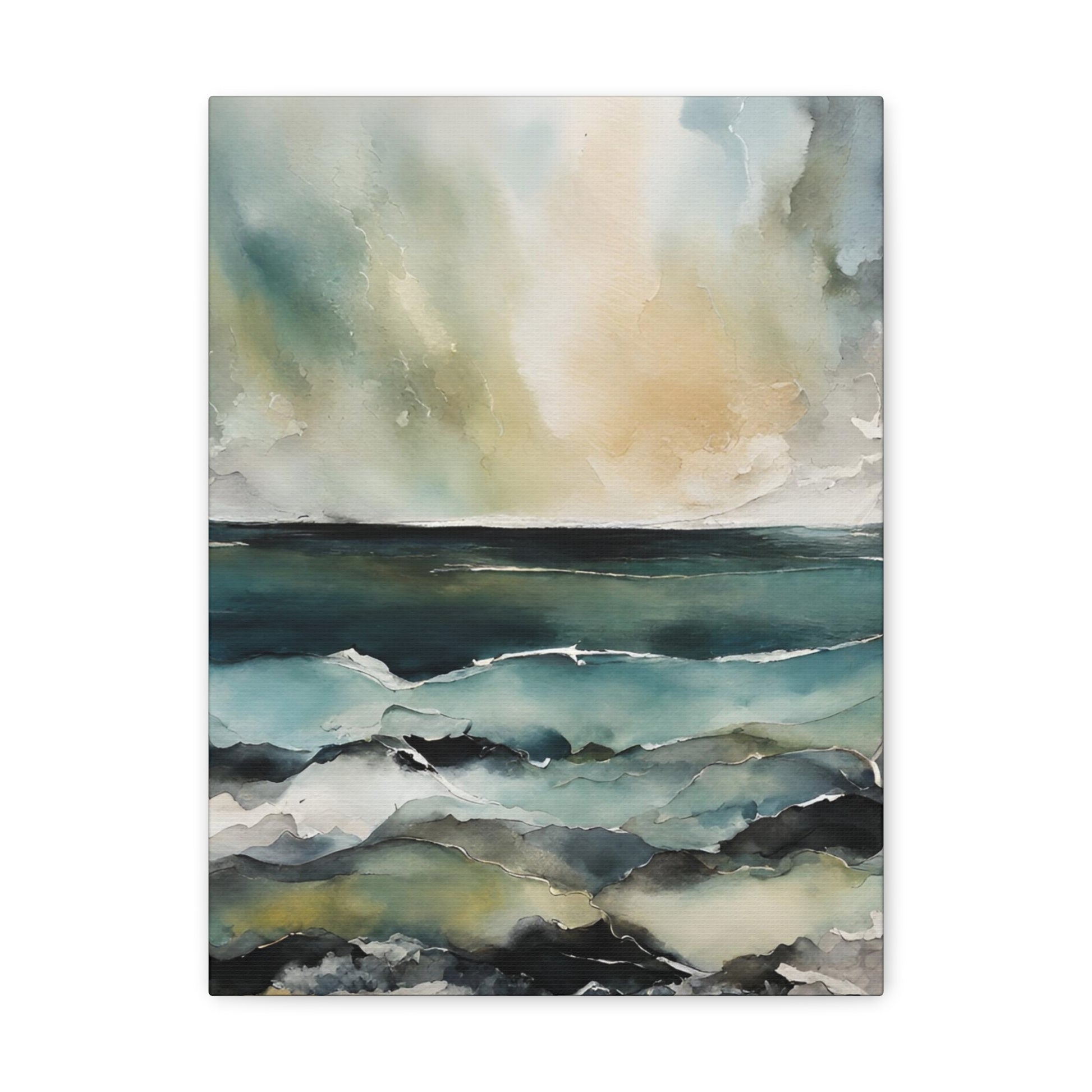 Morning Light on the Sea - Modern Abstract Art Print - Aesthetic Coastal Landscapes