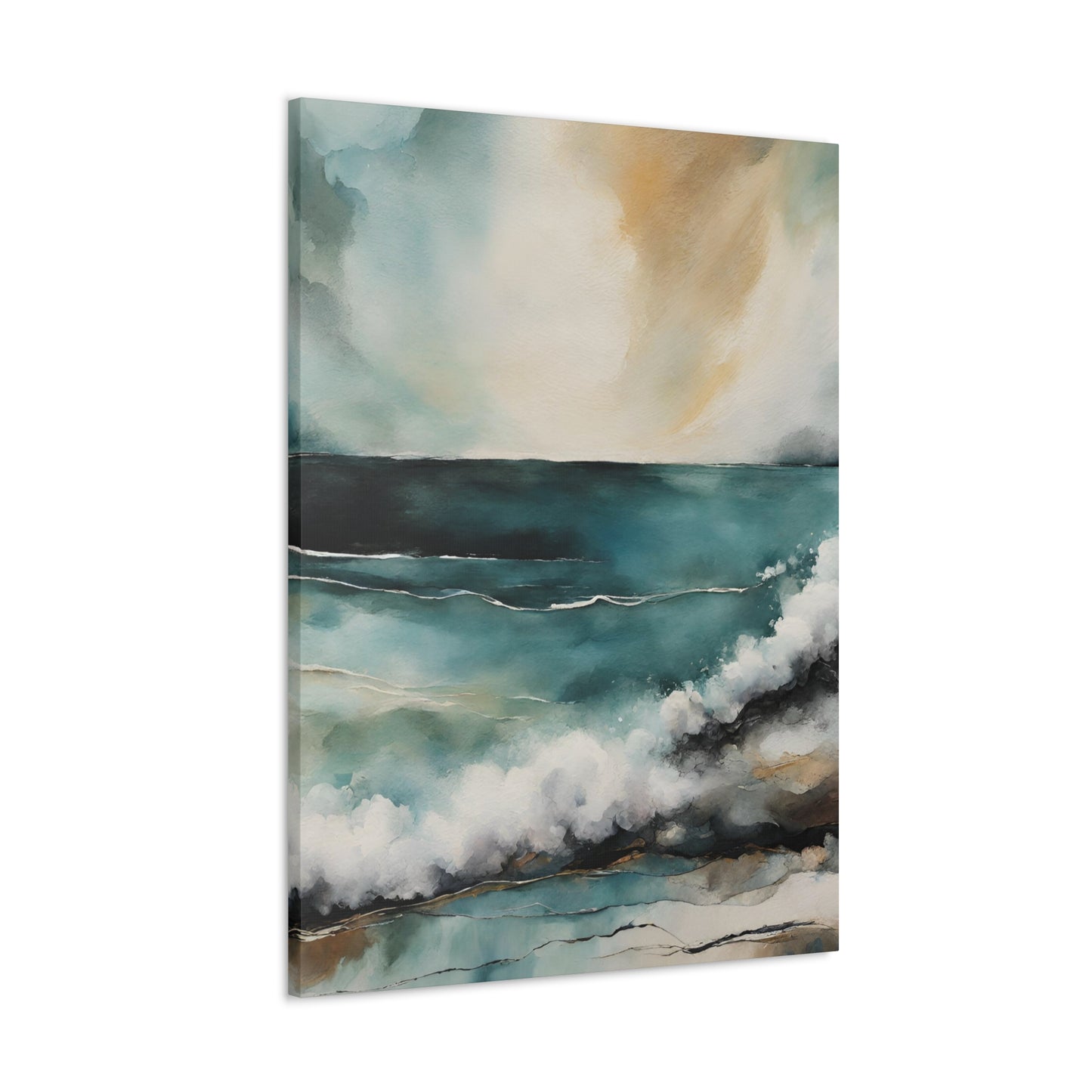 Sunrise - Modern Abstract Art Print - Aesthetic Coastal Landscapes