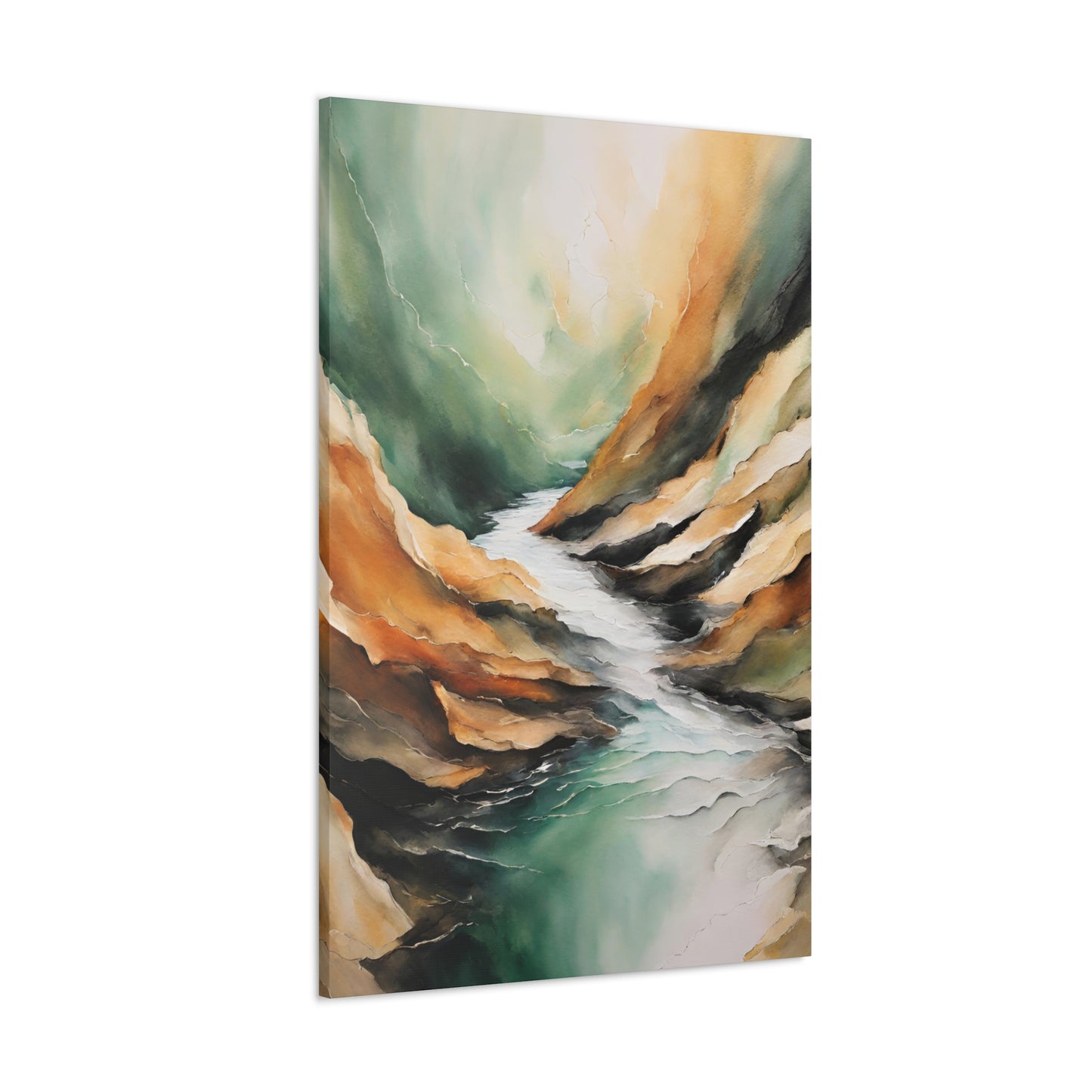 Deep in the Canyon - Modern Abstract Art Print - Aesthetic Coastal Landscapes