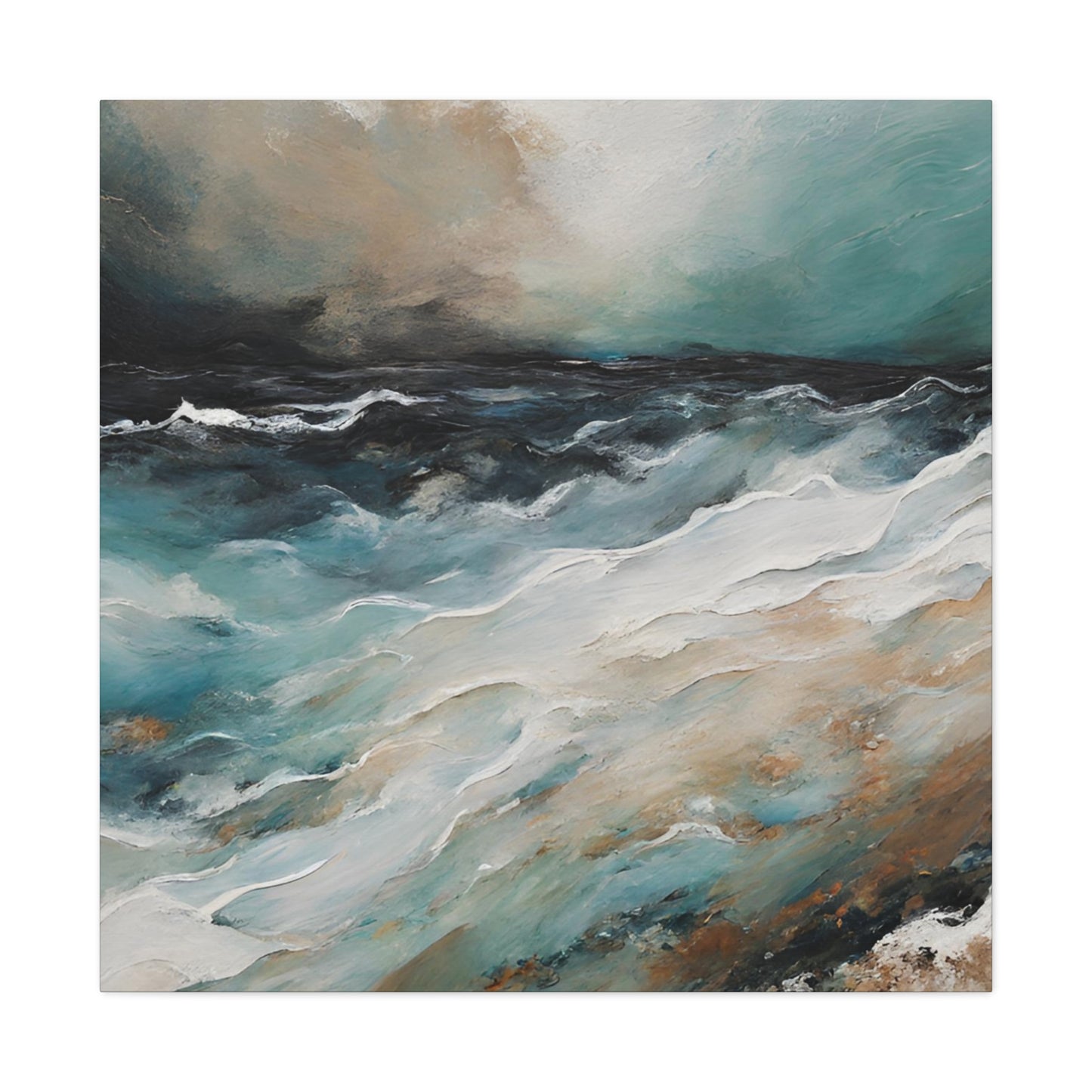 Impassable Seas - Modern Abstract Art Print - Aesthetic Coastal Landscapes