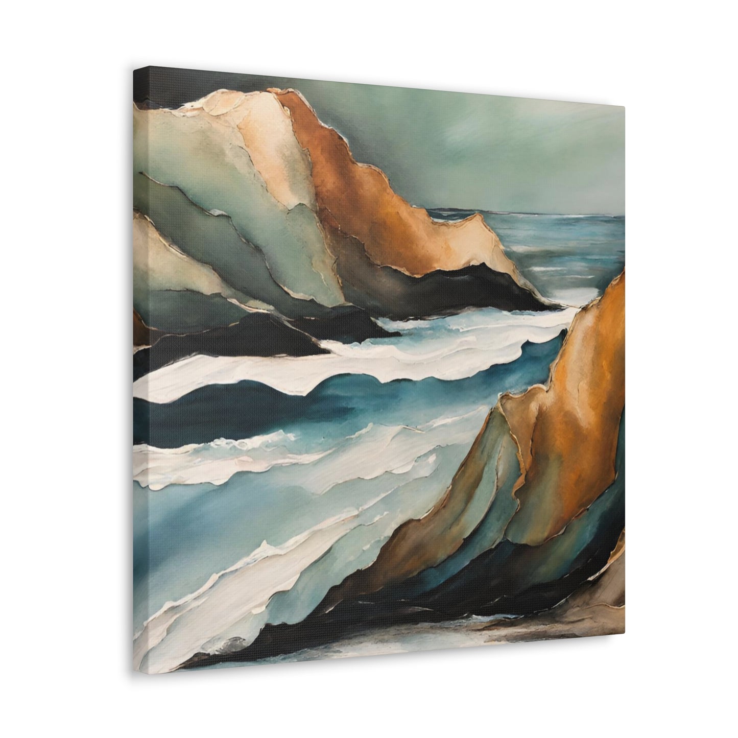 Between the Cliffs - Modern Abstract Art Print - Aesthetic Coastal Landscapes