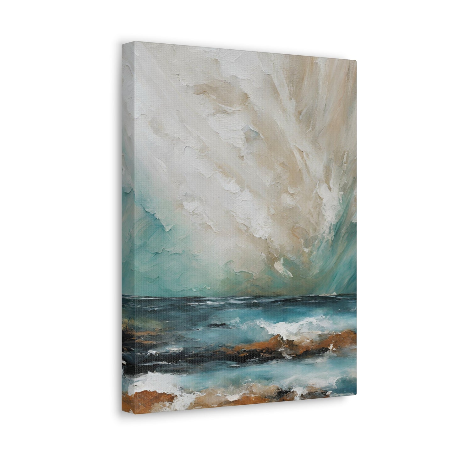 Clear Skies Ahead- Modern Abstract Art Print - Aesthetic Coastal Landscapes