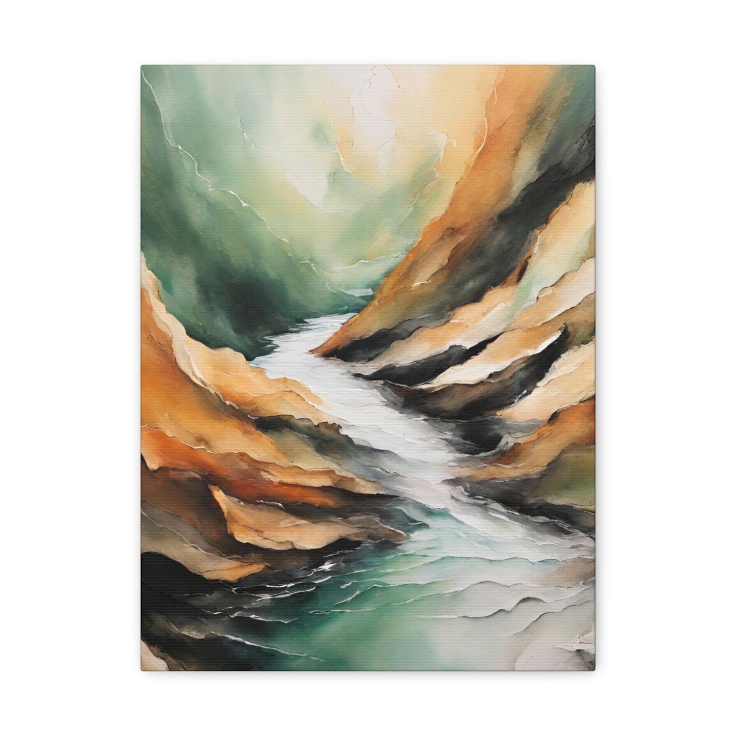 Deep in the Canyon - Modern Abstract Art Print - Aesthetic Coastal Landscapes