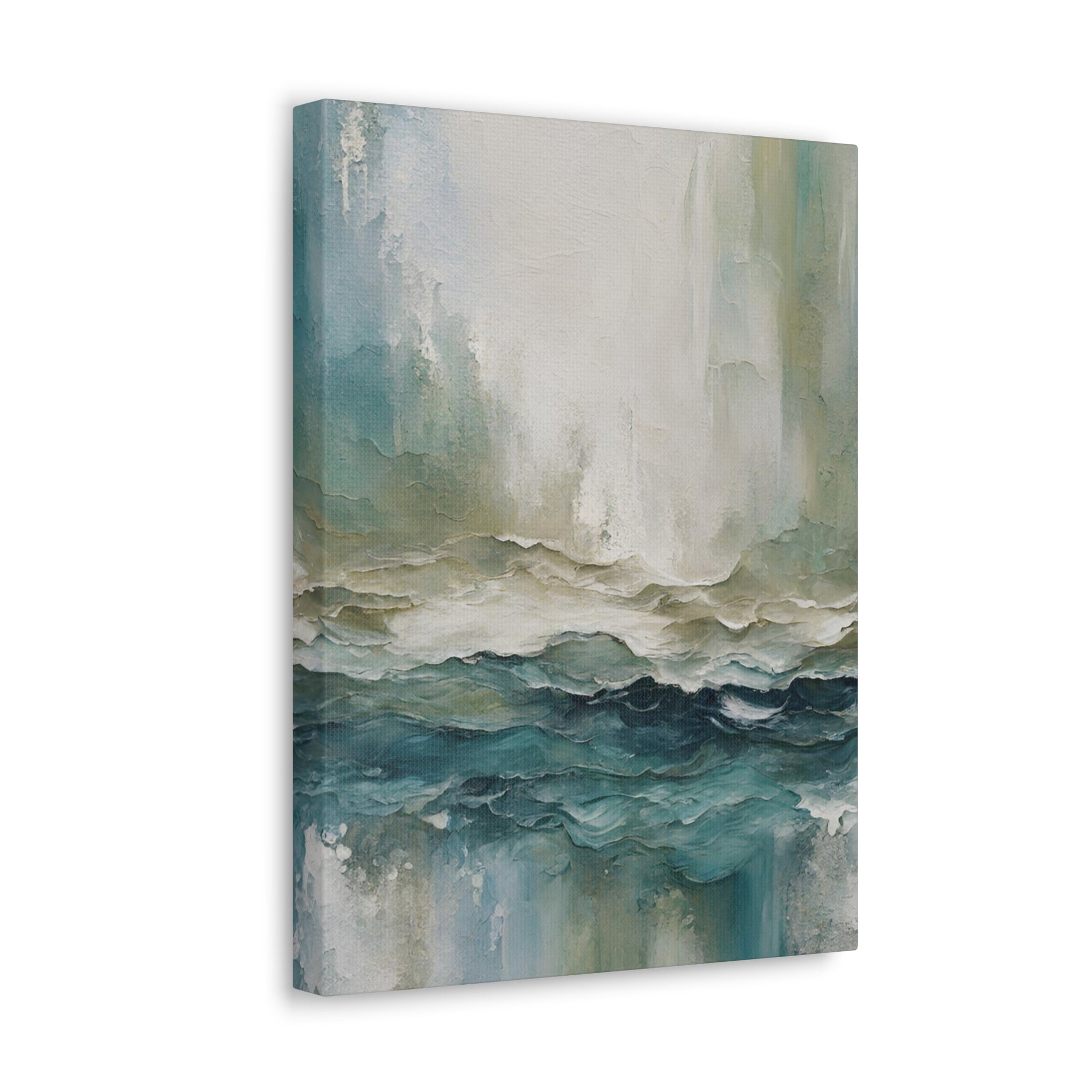 Sea Foam - Modern Abstract Art Print - Aesthetic Coastal Landscapes