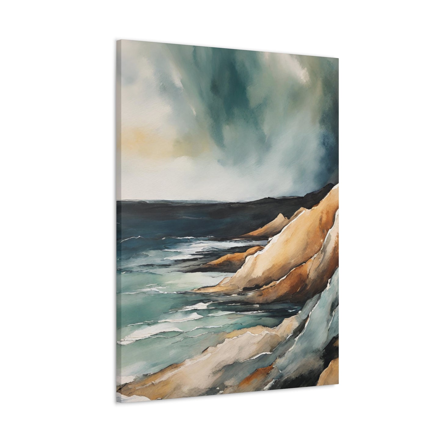 On the Edge - Modern Abstract Art Print - Aesthetic Coastal Landscapes