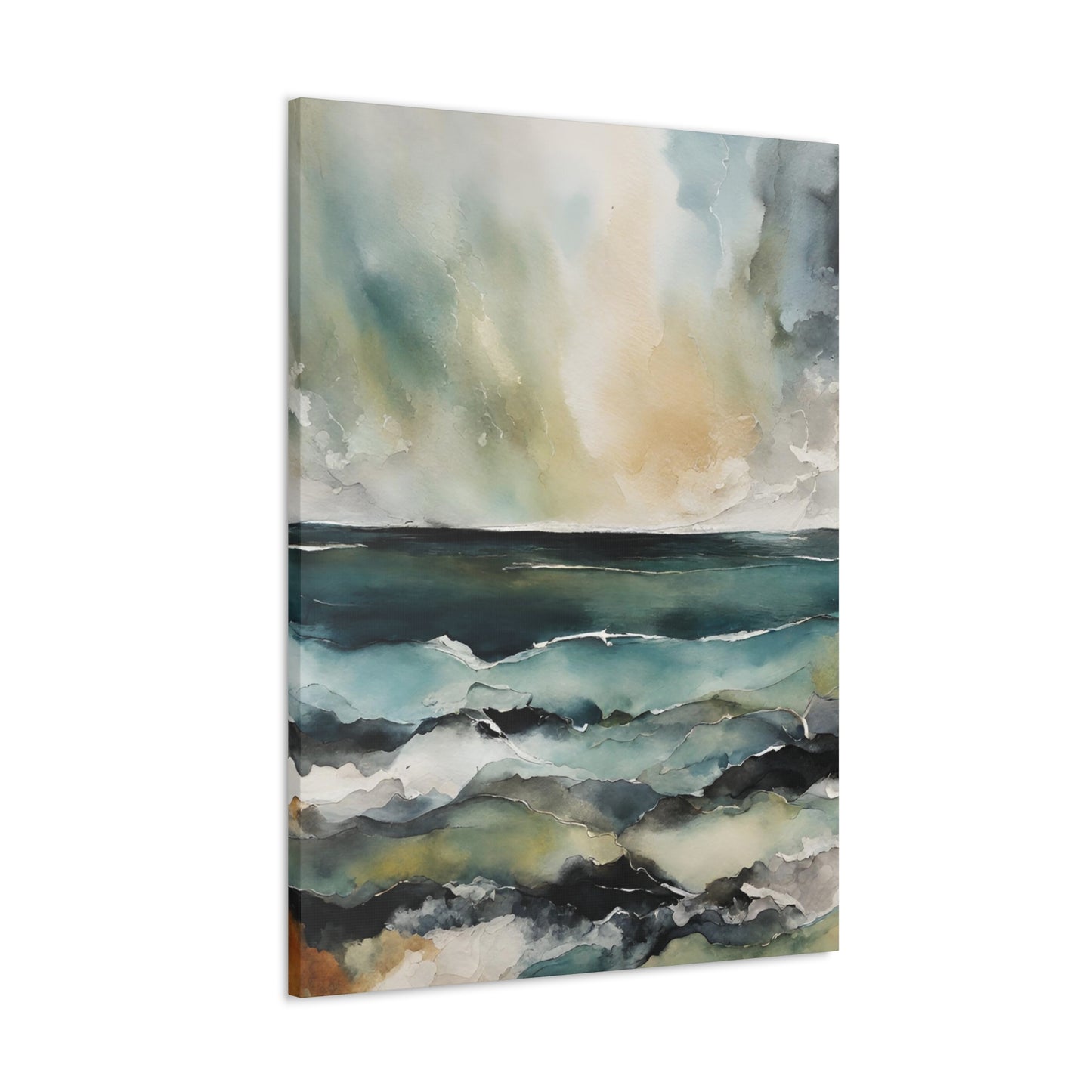 Morning Light on the Sea - Modern Abstract Art Print - Aesthetic Coastal Landscapes