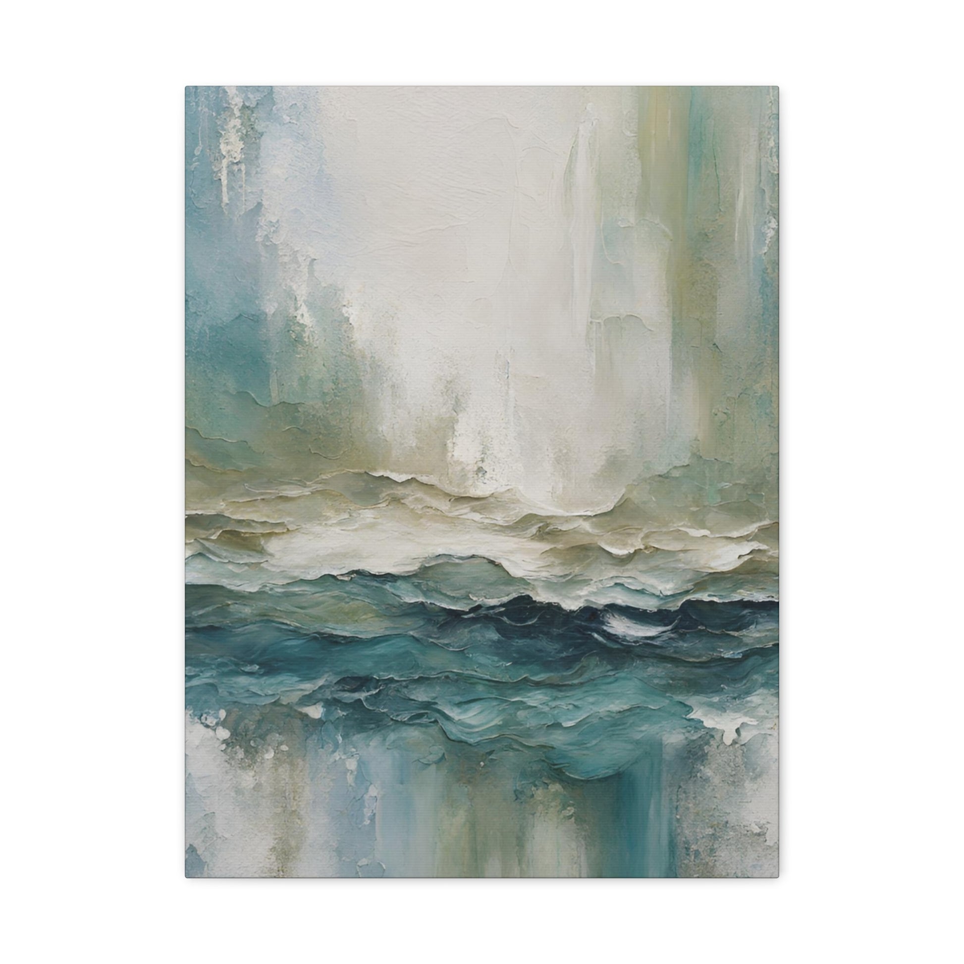 Sea Foam - Modern Abstract Art Print - Aesthetic Coastal Landscapes