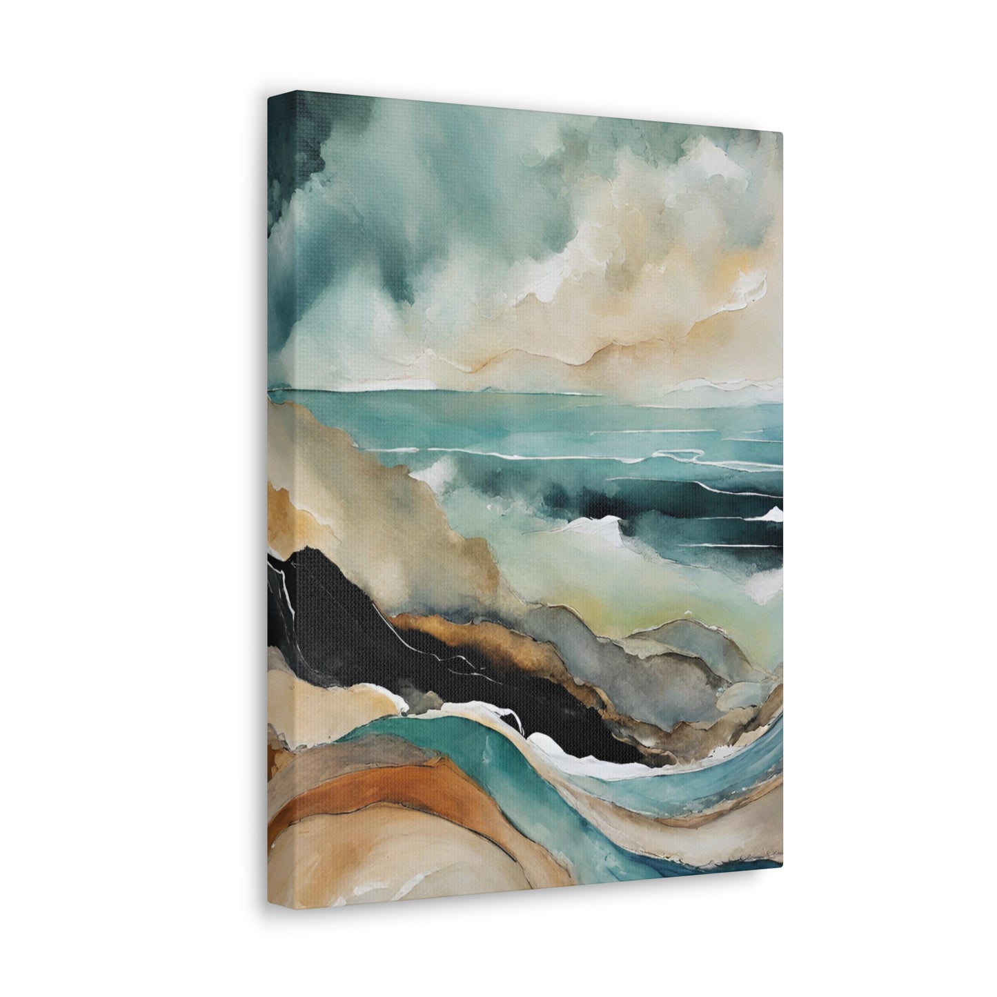 Salty Waves - Modern Abstract Art Print - Aesthetic Coastal Landscapes