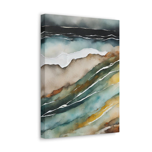 Layers Beneath- Modern Abstract Art Print - Aesthetic Coastal Landscapes