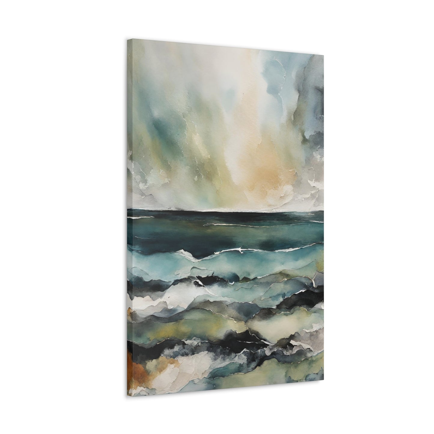 Morning Light on the Sea - Modern Abstract Art Print - Aesthetic Coastal Landscapes