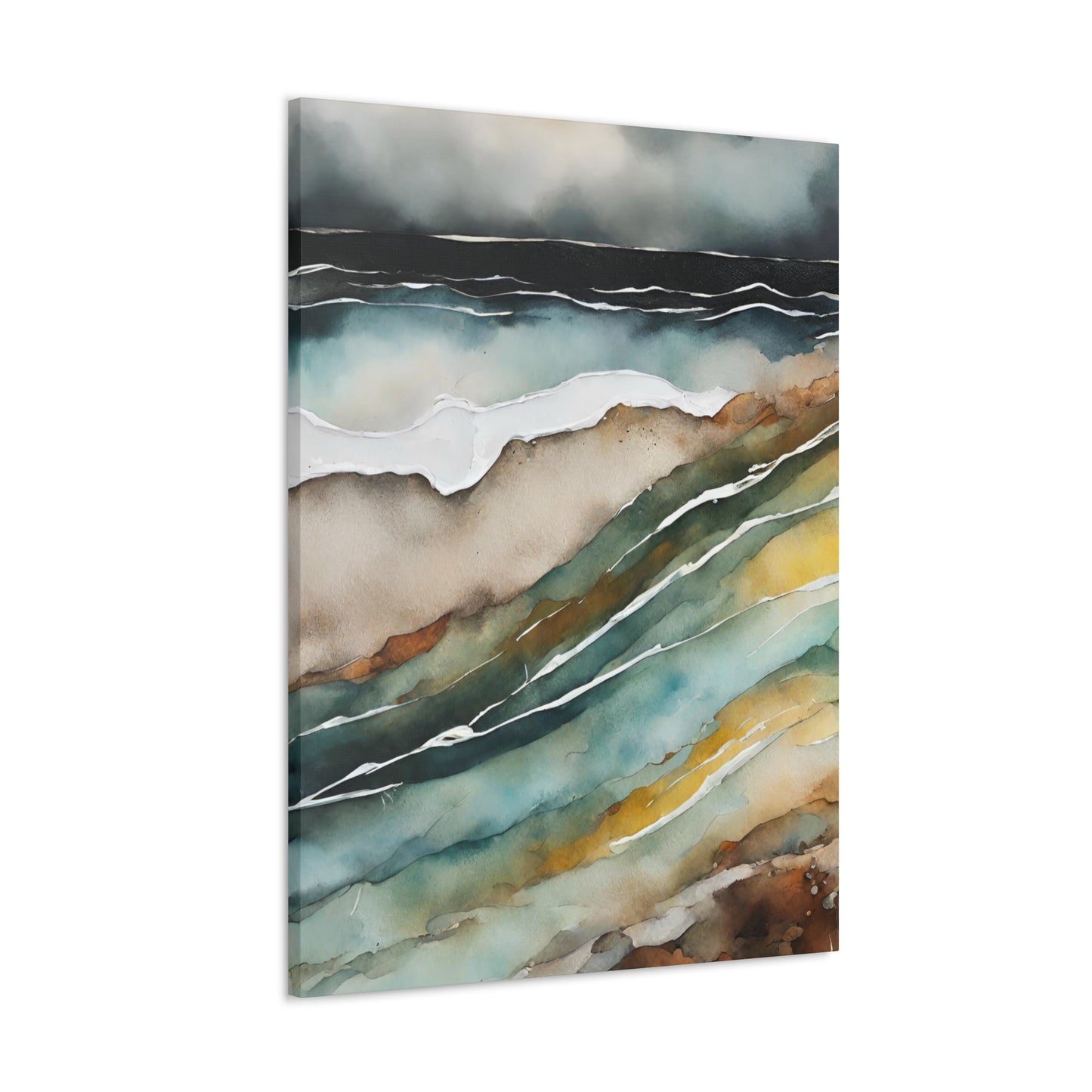 Layers Beneath- Modern Abstract Art Print - Aesthetic Coastal Landscapes