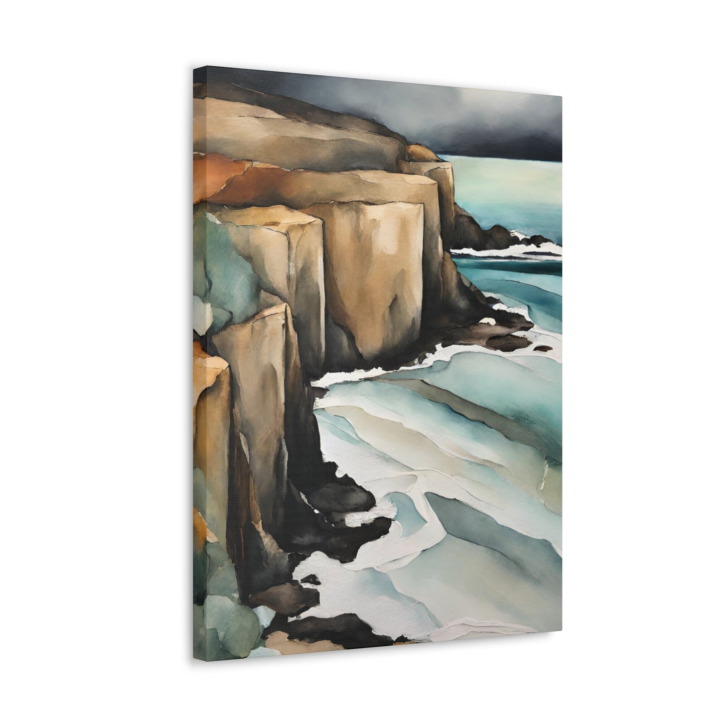 Dramatic Drop - Modern Abstract Art Print - Aesthetic Coastal Landscapes