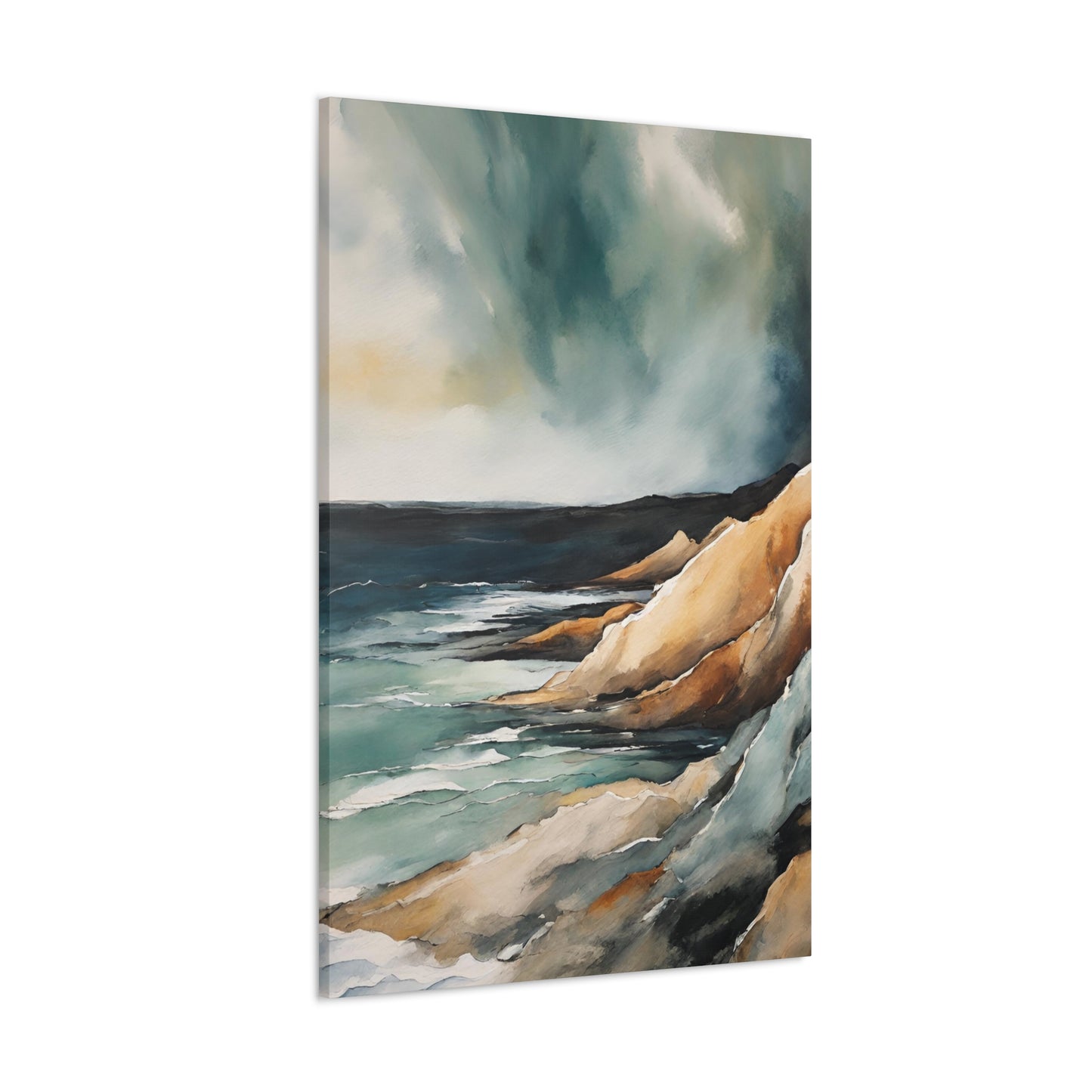 On the Edge - Modern Abstract Art Print - Aesthetic Coastal Landscapes