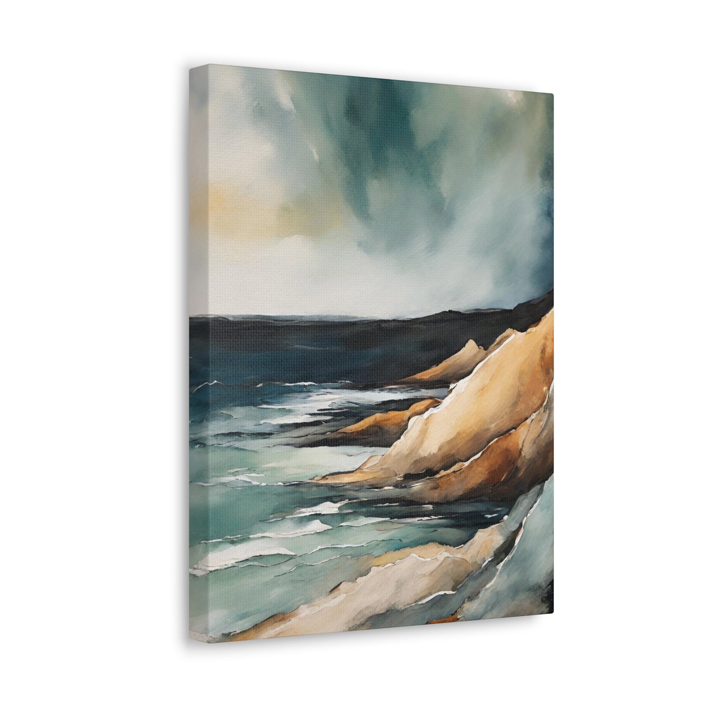 On the Edge - Modern Abstract Art Print - Aesthetic Coastal Landscapes