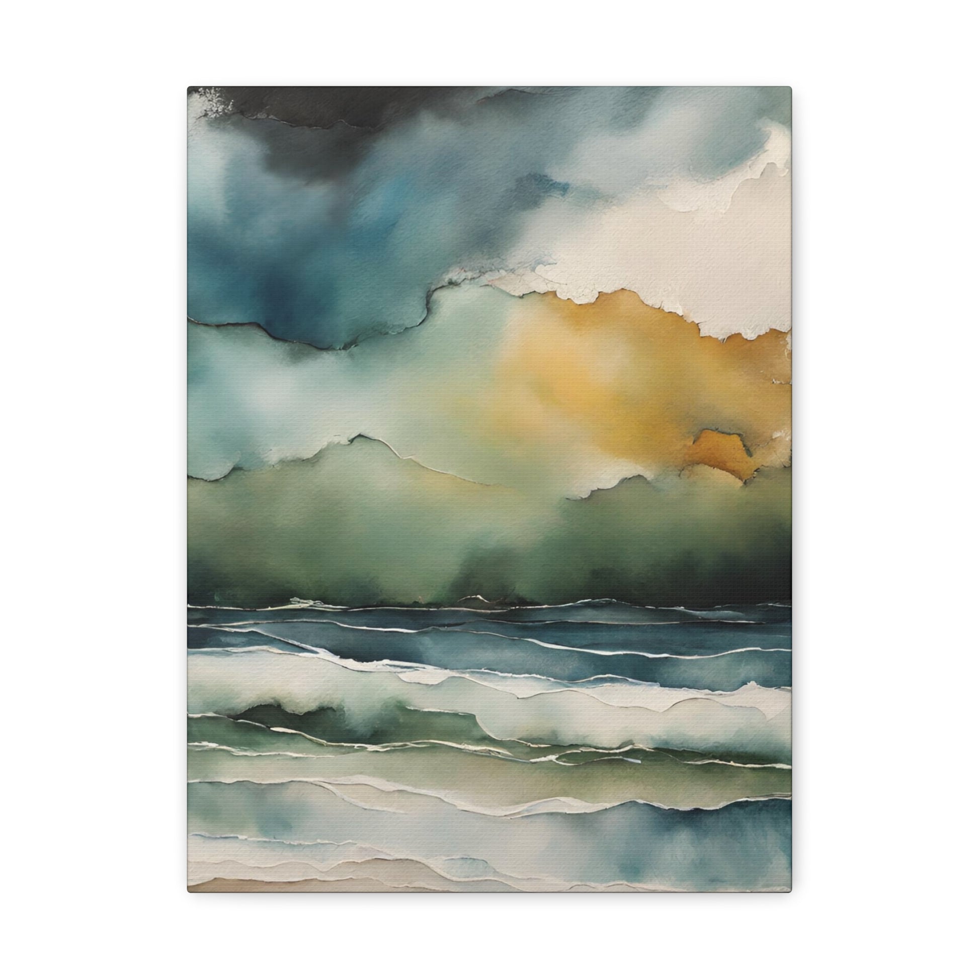 Stormy Sky - Modern Abstract Art Print - Aesthetic Coastal Landscapes