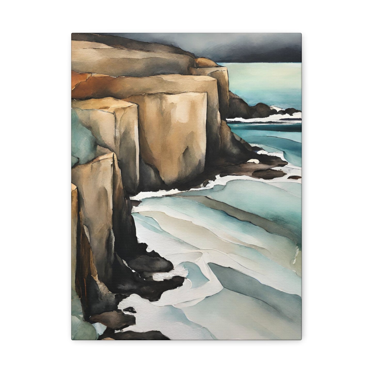 Dramatic Drop - Modern Abstract Art Print - Aesthetic Coastal Landscapes