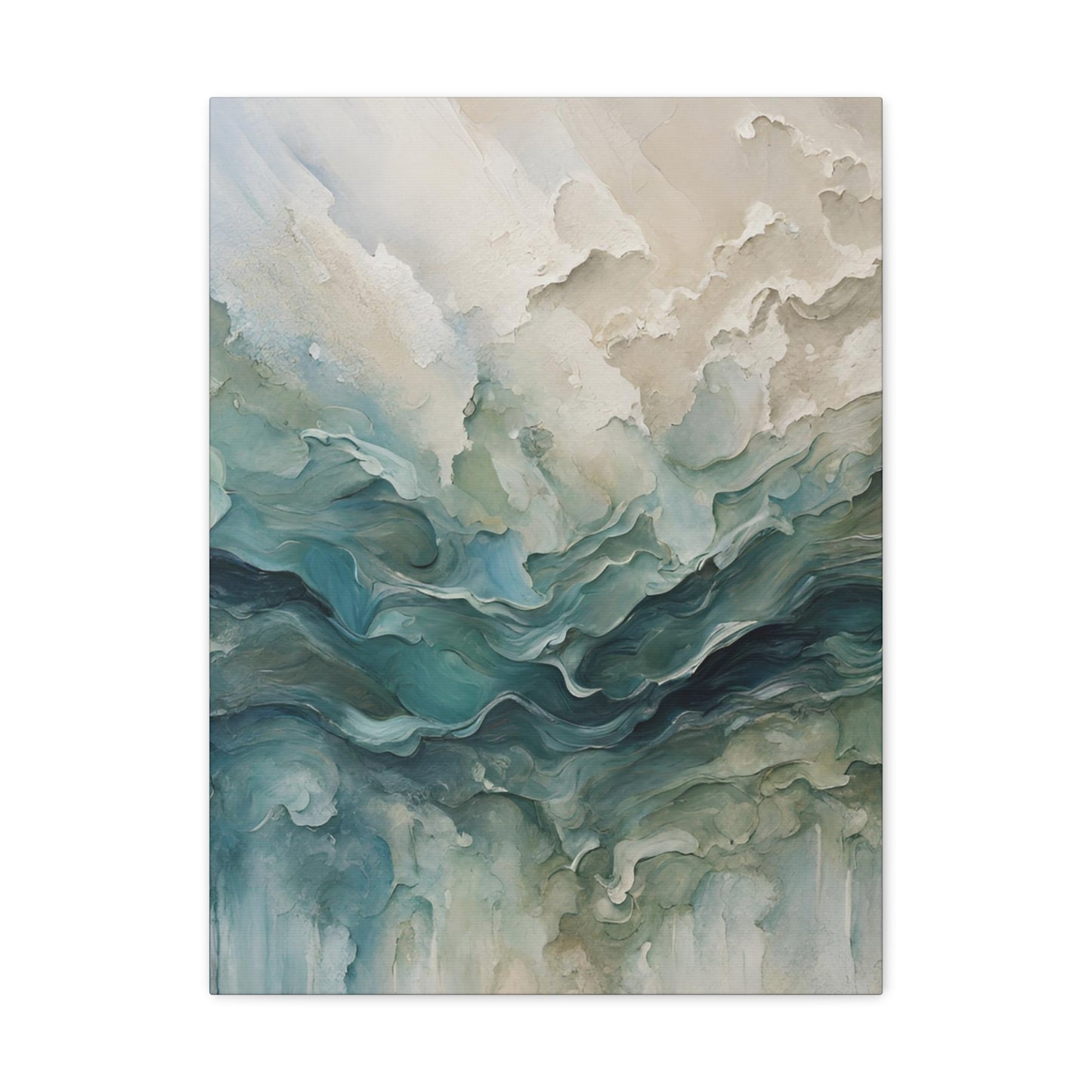 Churning Oceans - Modern Abstract Art Print - Aesthetic Coastal Landscapes